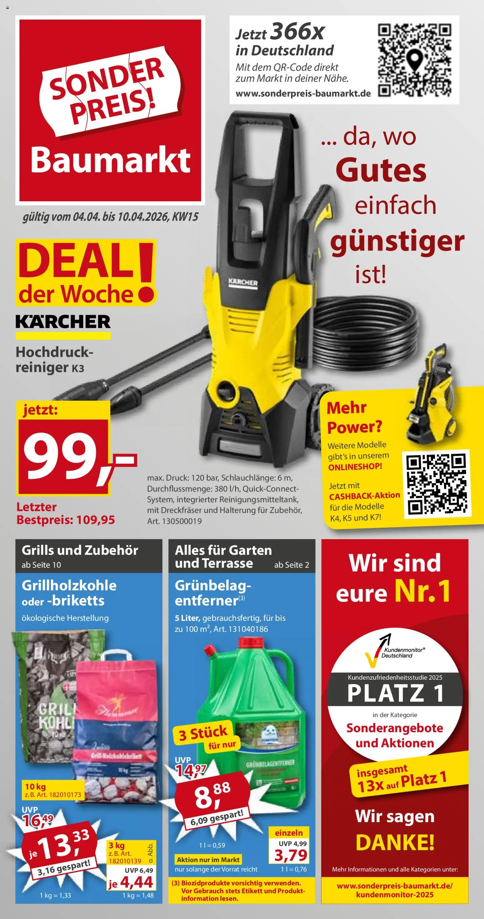 Sonderpreis Baumarkt Prospekt 	 – gültig ab 04.04.2026 | Seite: 1