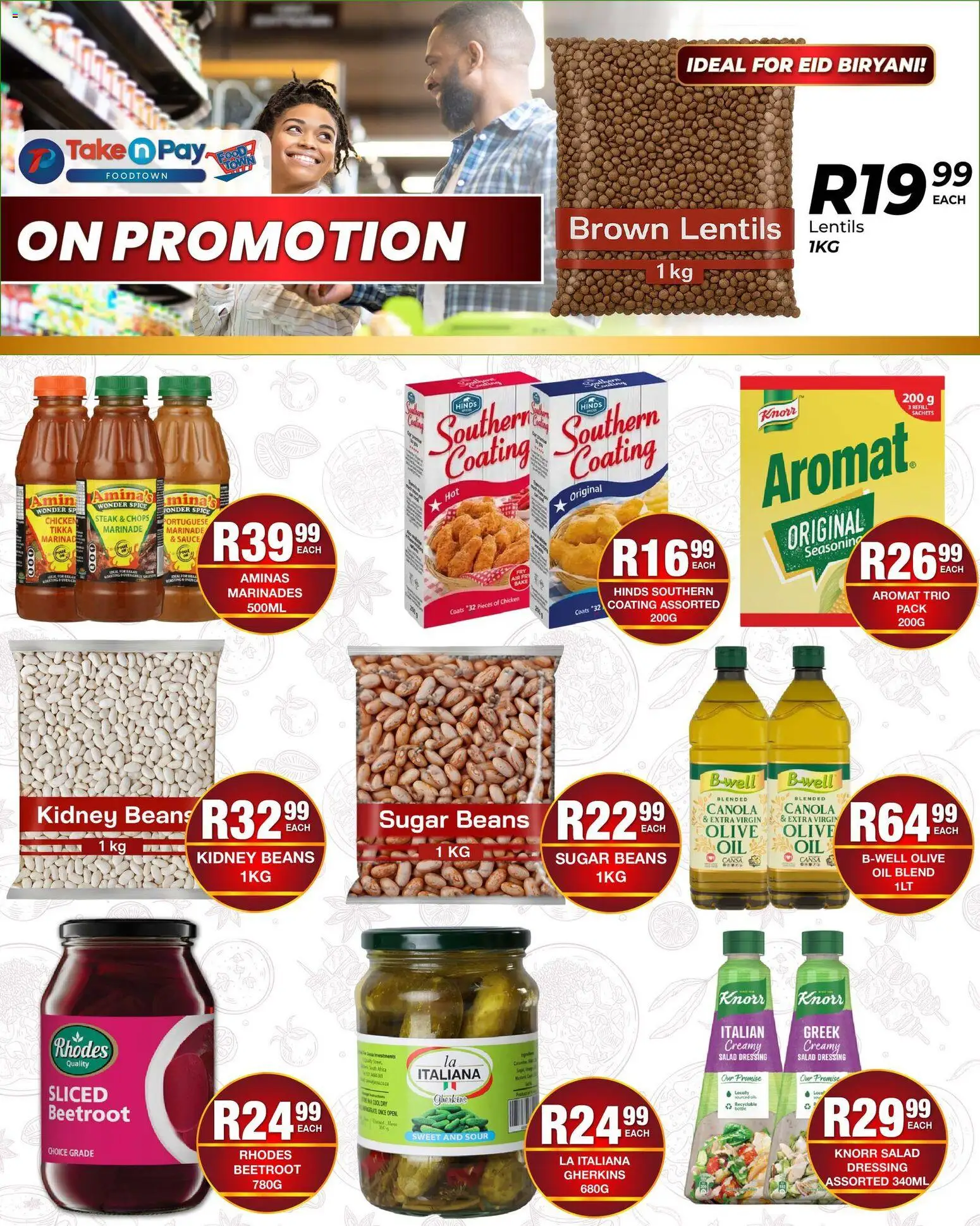 New Take n Pay catalogue – valid from 09.03.2026 | Page: 8 | Products: Beans, Steak, Salad, Sugar