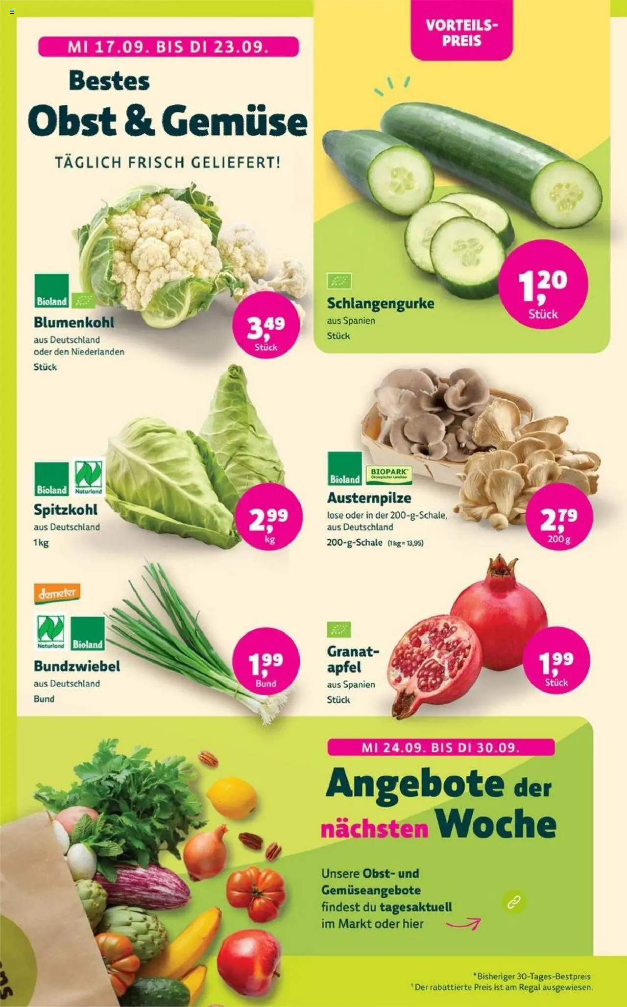 Denns BioMarkt Angebote – gültig ab 10.09.2025 | Seite: 2 | Produkte: Regal, Äpfel, Gemüse, Obst
