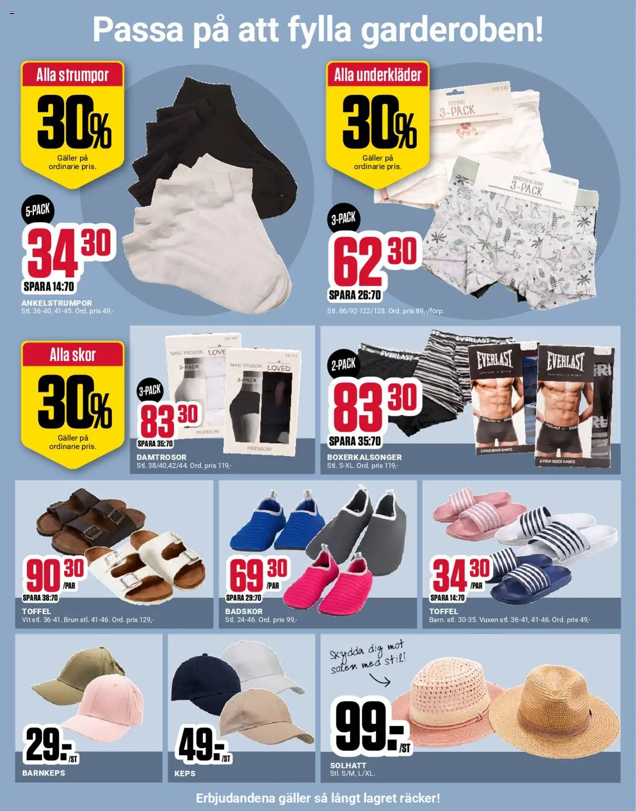 ÖoB reklamblad aktuell från 16.06.2025 | Sida: 8 | Produkter: Keps, Shorts, Underkläder, Trosor