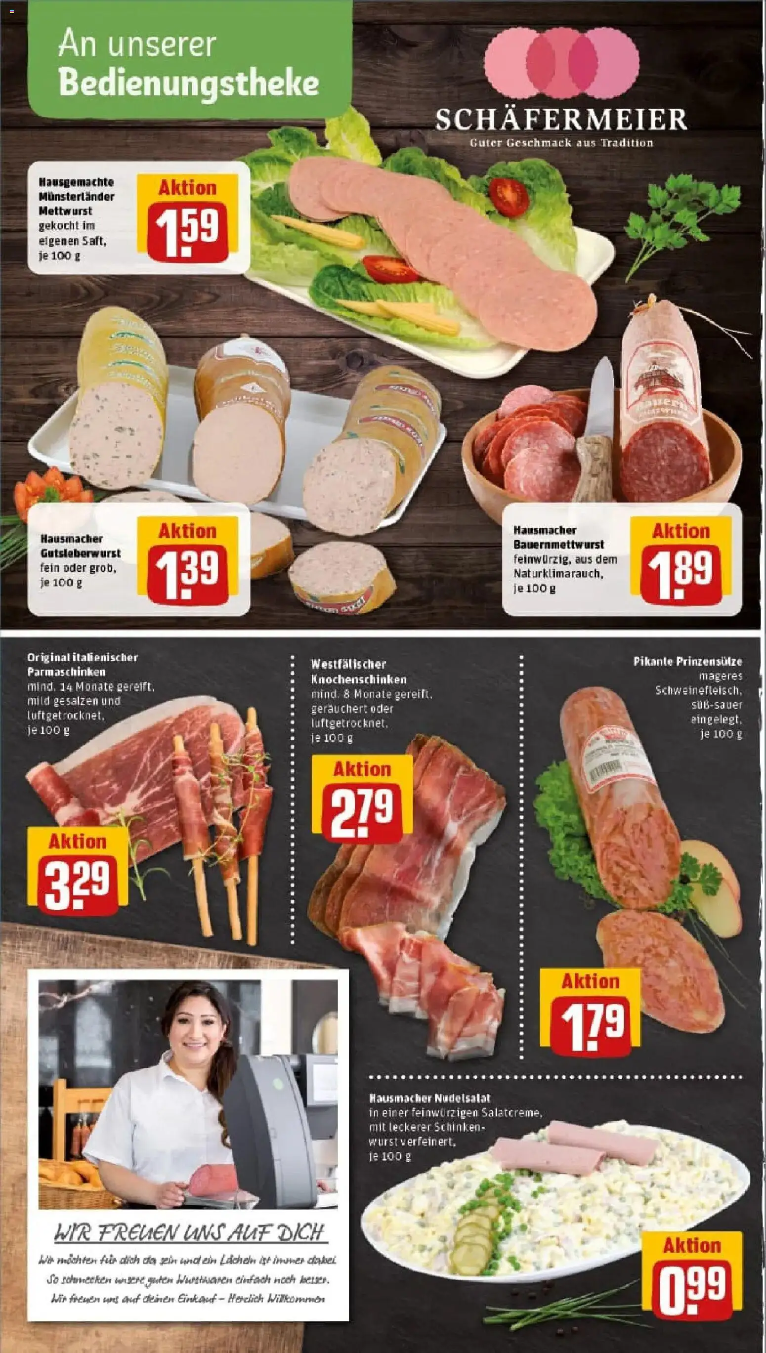 Rewe prospekt Schloß Holte-Stukenbrock	 – gültig ab 11.01.2026 | Seite: 8 | Produkte: Wurst, Pasta, Schinken