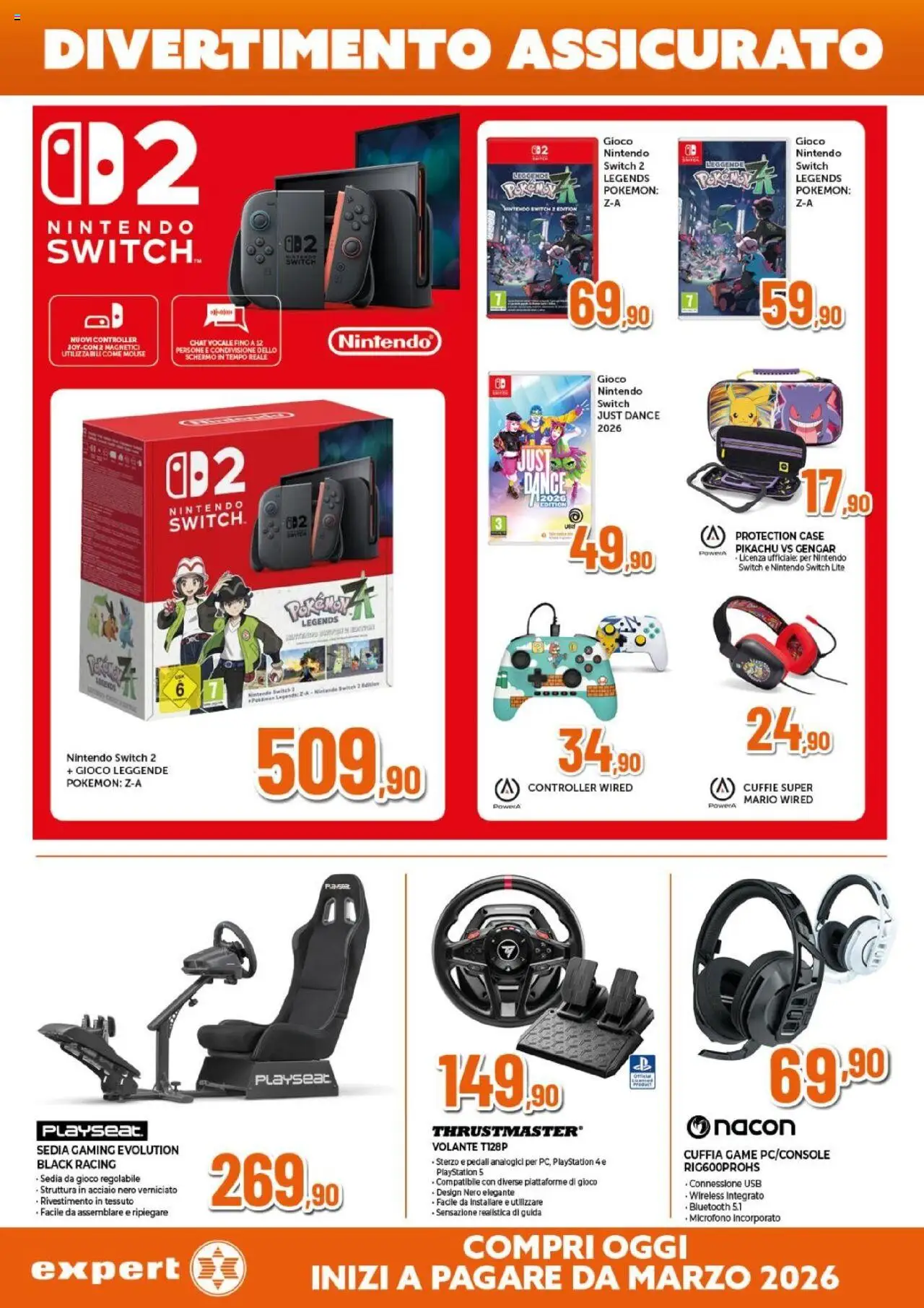 Volantino Expert del 16.10.2025 | Pagina: 15 | Prodotti: Cuffie, Playstation, Microfono, Sedia