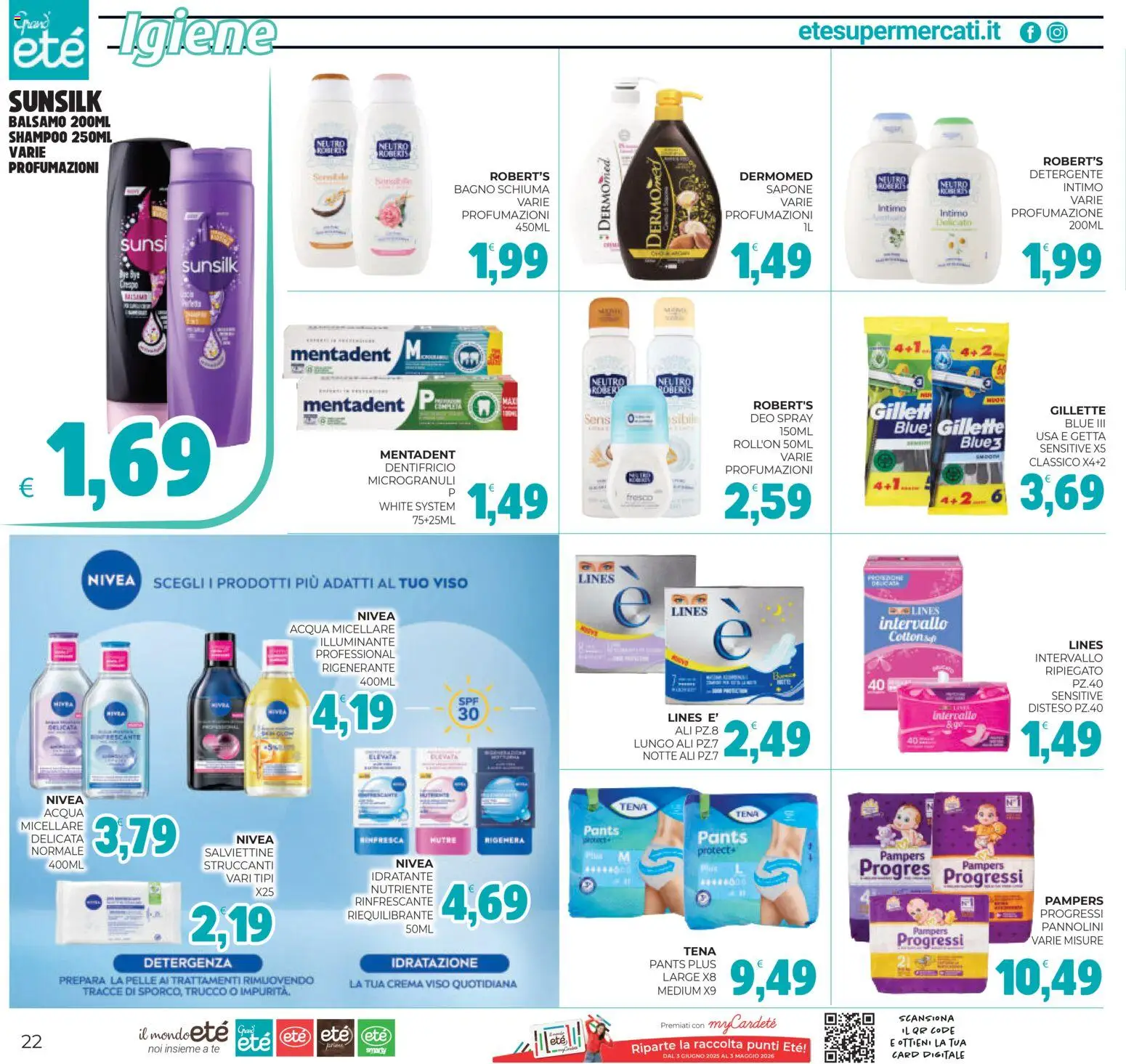 Volantino Eté del 27.02.2026 | Pagina: 22 | Prodotti: Illuminante, Crema, Pannolini, Pampers