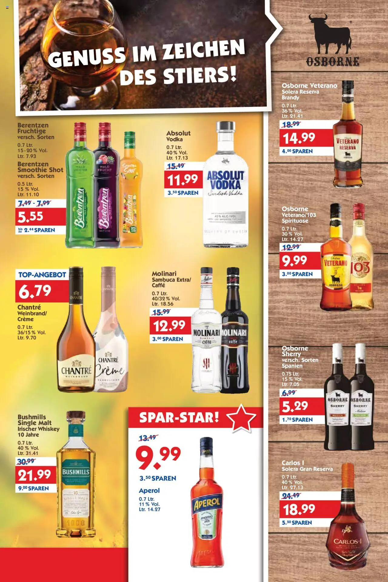 HOL’AB! Prospekt 	 – gültig ab 29.09.2025 | Seite: 7 | Produkte: Osborne, Chantré, Vodka, Berentzen