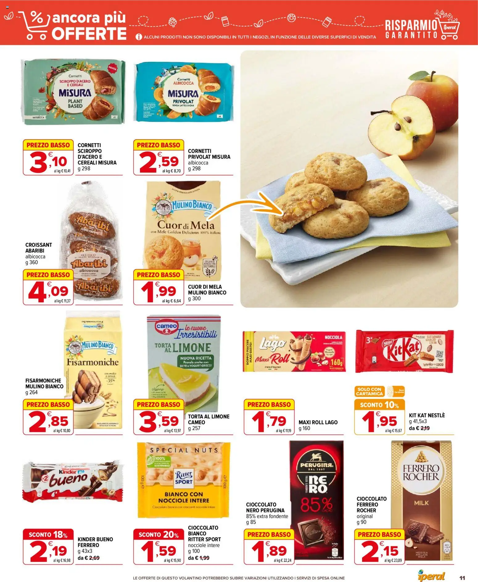 Volantino Iperal del 21.01.2026 | Pagina: 11 | Prodotti: Yogurt greco, Cereali, Nocciole, Croissant