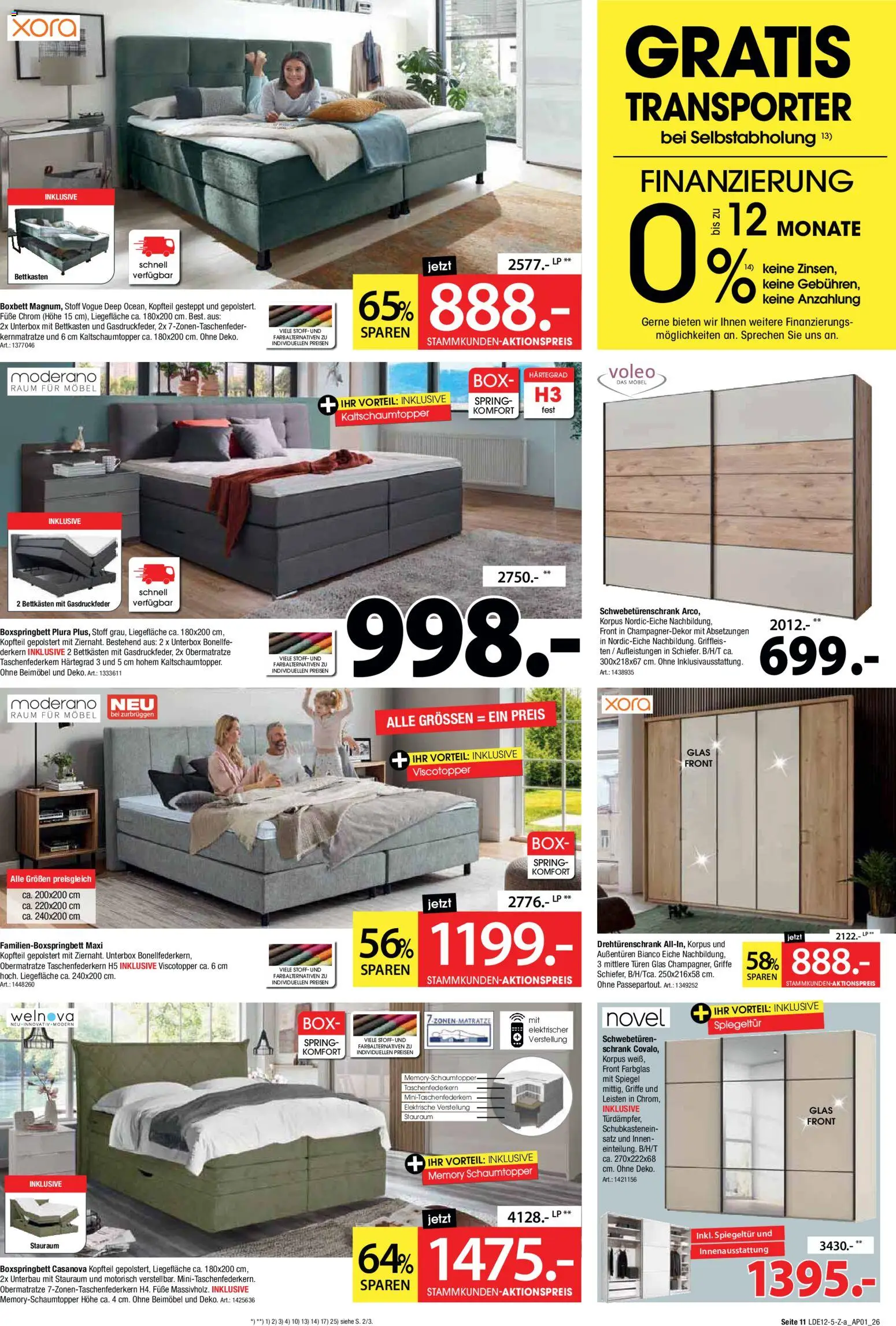 Zurbrüggen - Set One by Musterring Rabatt – gültig ab 16.12.2025 | Seite: 11 | Produkte: Schwebetürenschrank, Drehtürenschrank, Boxspringbett, Spiegel