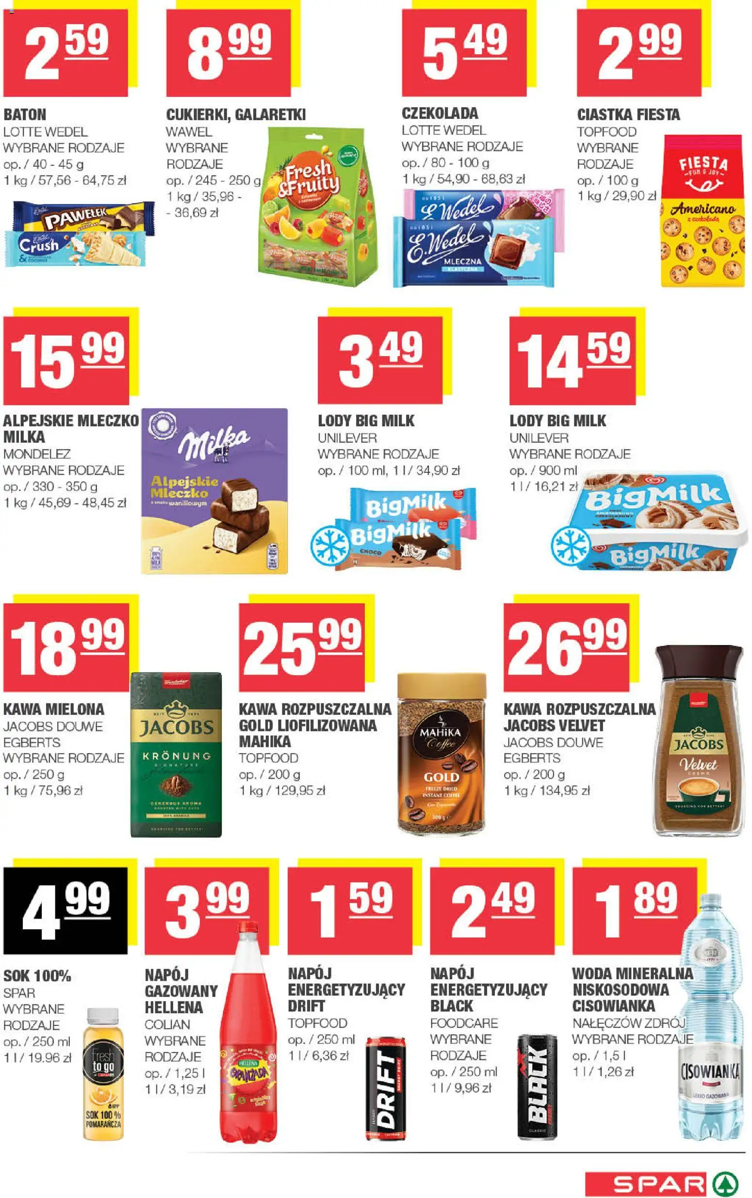 Spar gazetka od 08.04.2026 | Strona: 7 | Produkty: Kawa rozpuszczalna, Milka, Czekolada, Ciastka