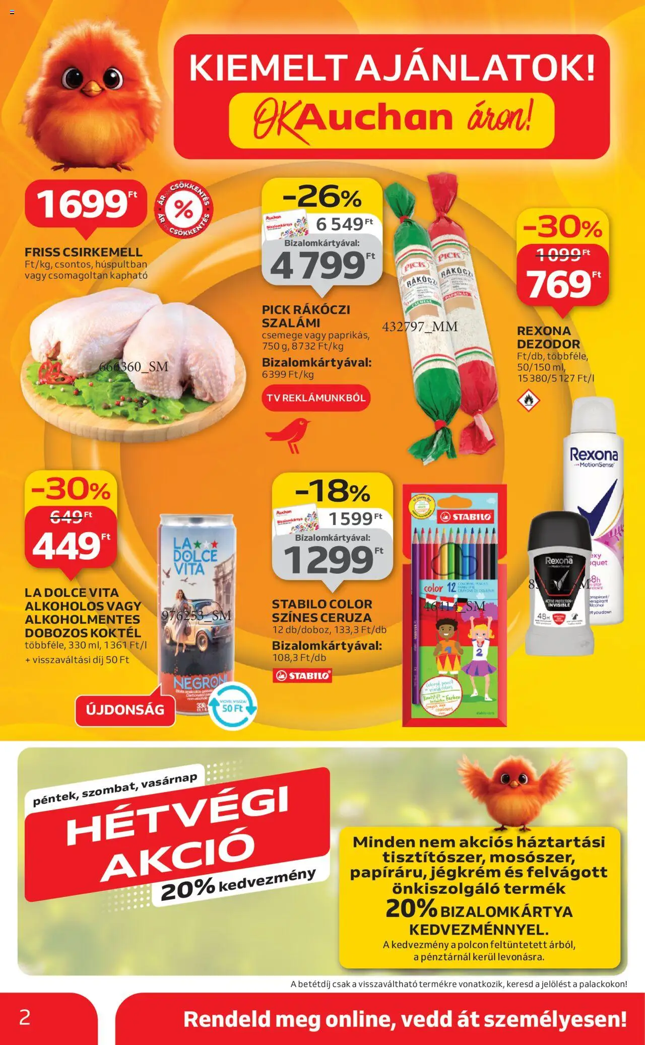 Auchan akciós ujság - amely érvényes a következő dátumtól: 21.08.2025 | Oldal: 2 | Termékek: Pick, Szalámi, Felvágott, Jégkrém