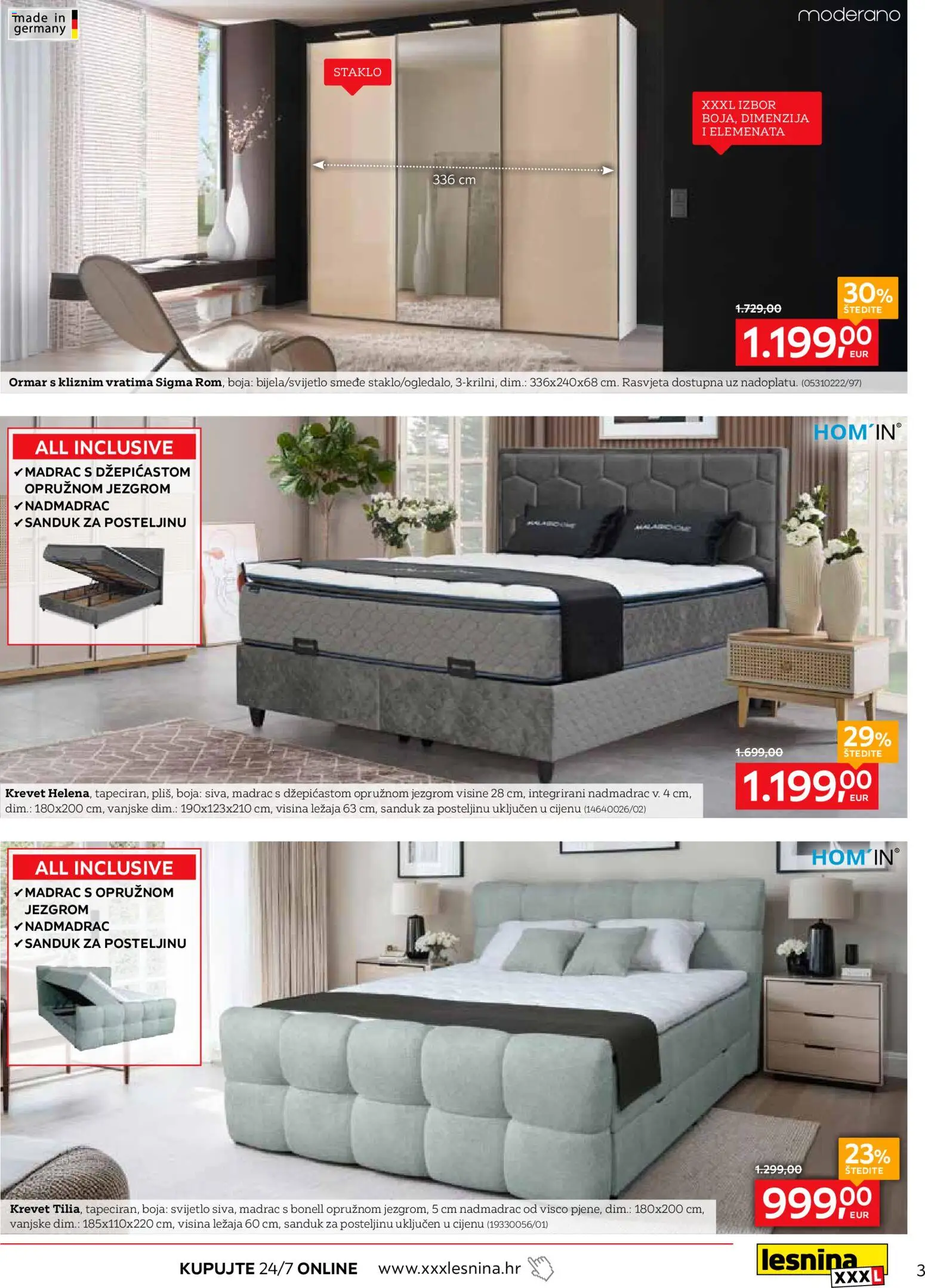 Lesnina katalog | vrijedi od 03.11.2025 | Stranica: 3 | Proizvodi: Krevet, Madrac, Ormar, Nadmadrac