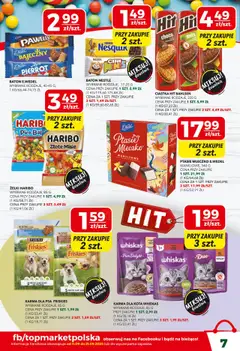 Top Market Gazetka od 11.09.2025 | Strona: 7 | Produkty: Żelki haribo, Ptasie mleczko, Karma dla kota, Karma dla psa