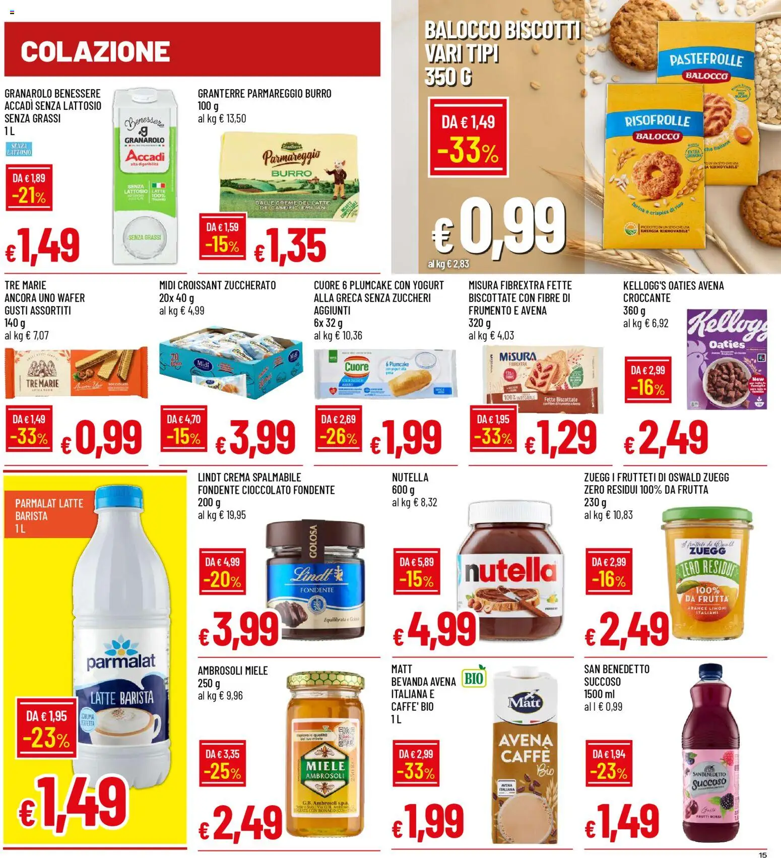 Volantino Galassia del 22.01.2026 | Pagina: 15 | Prodotti: Caffè, Biscotti, Latte, Nutella