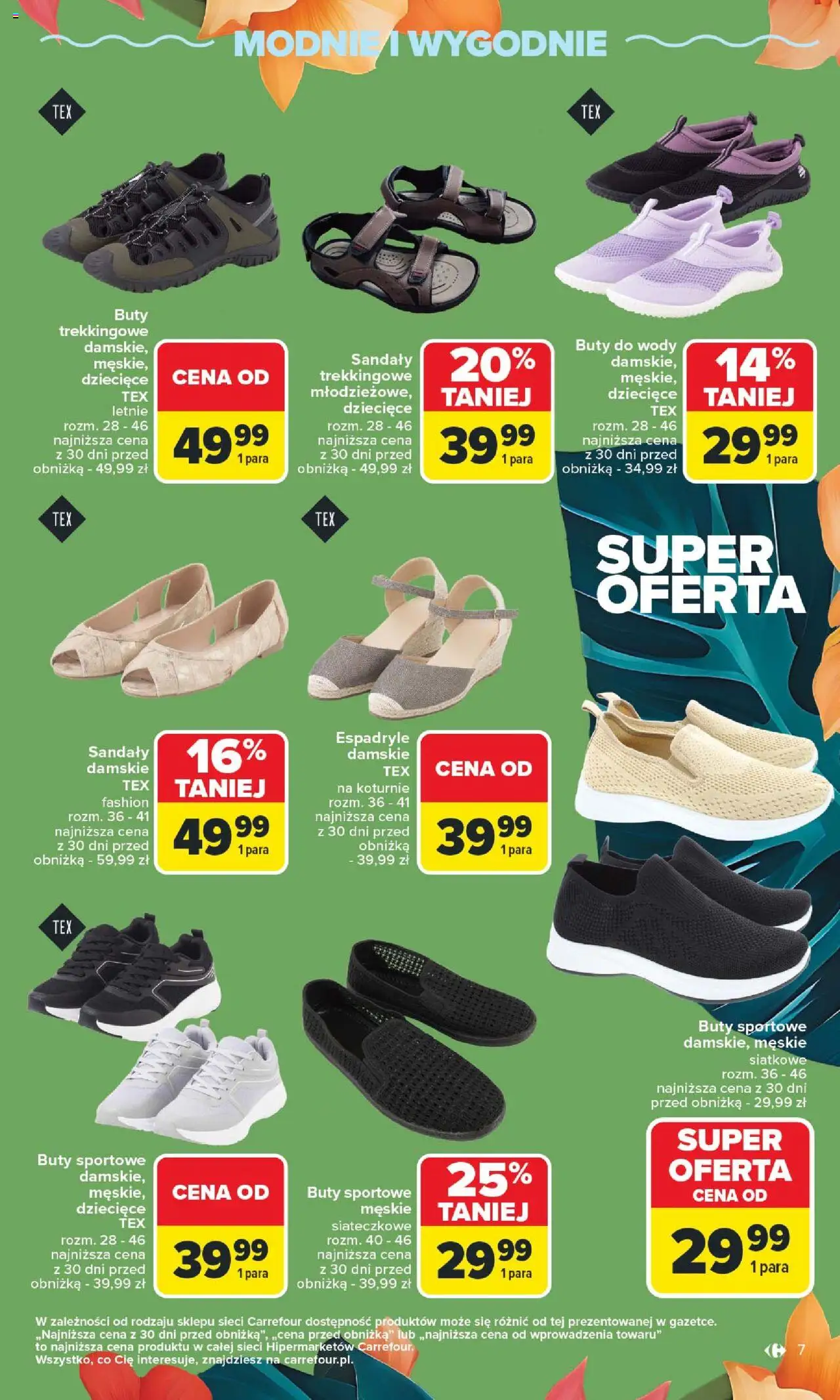 Carrefour Gazetka - Lato bliskie, ceny niskie od 02.06.2025 | Strona: 7 | Produkty: Buty sportowe, Sandały, Buty, Buty trekkingowe