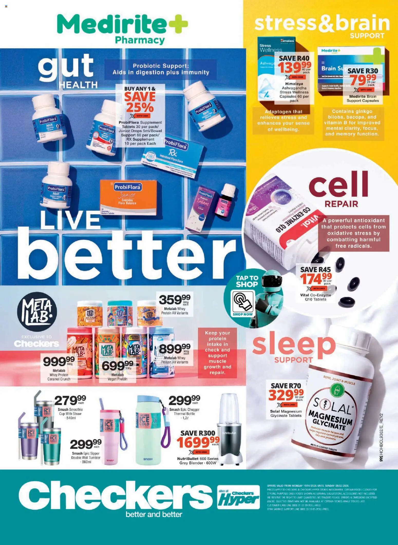 New Checkers catalogue – valid from 19.01.2026 | Page: 8 | Products: Detergente líquido, Tap, Caramel