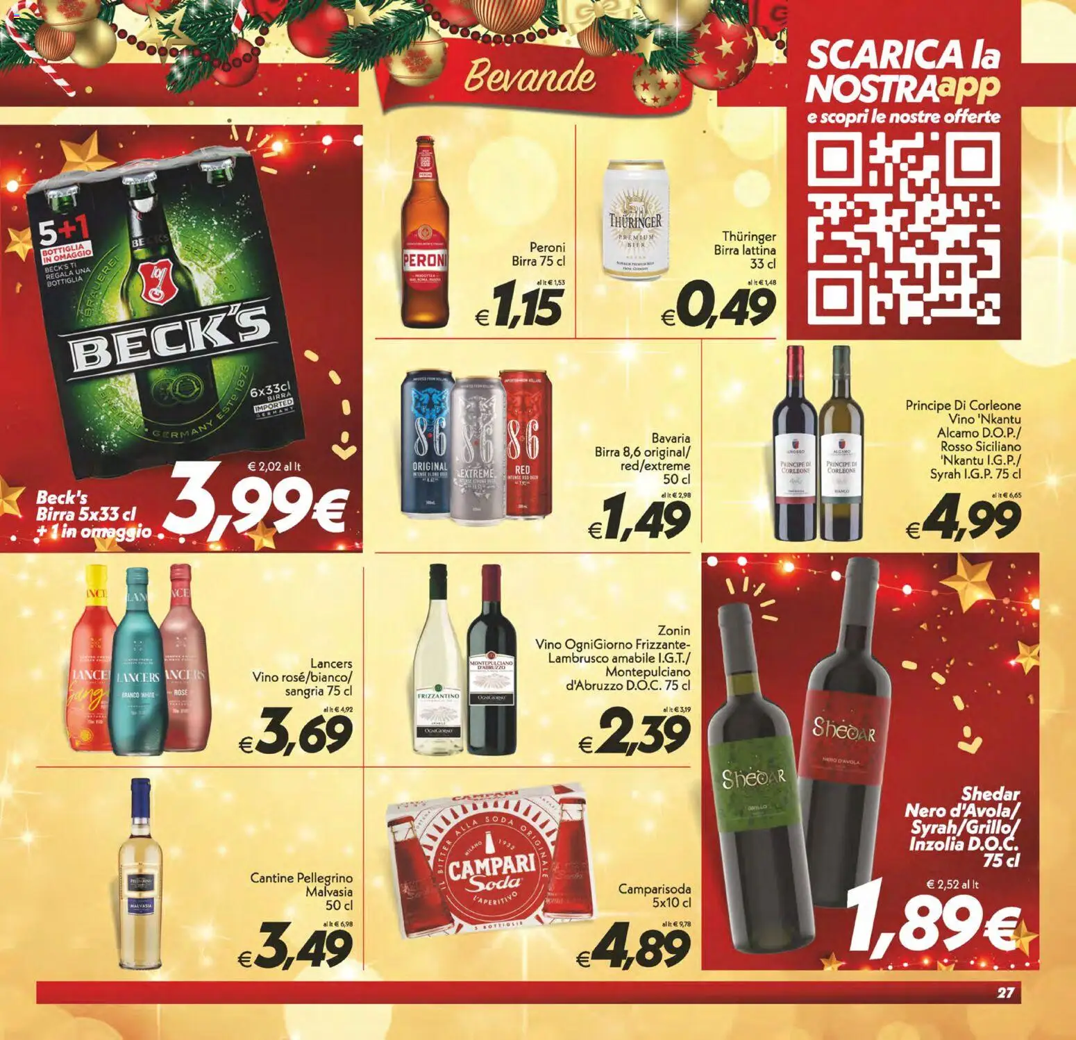 Volantino SuperConveniente del 16.12.2025 | Pagina: 27 | Prodotti: Birra, Vino, Bottiglia
