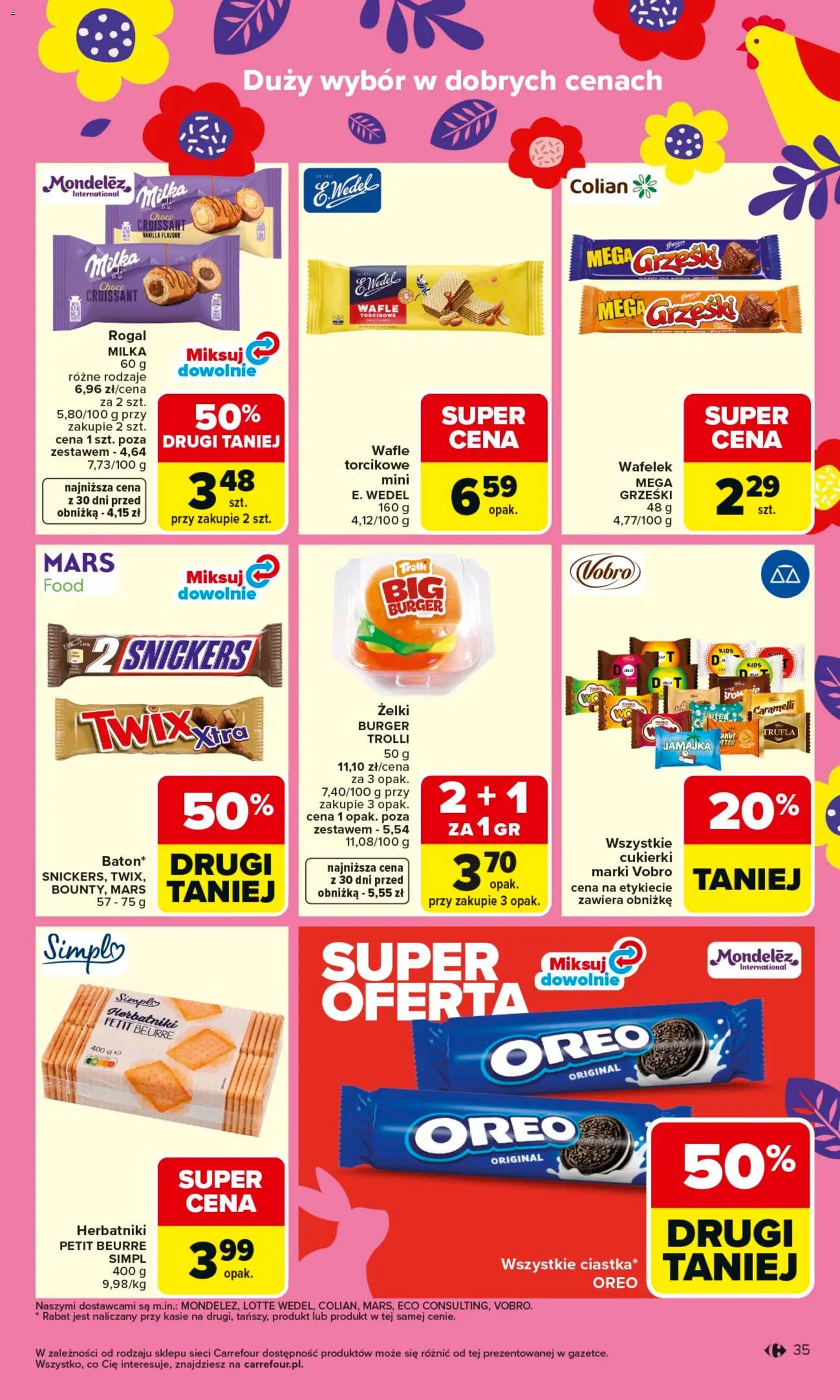 Carrefour gazetka od 16.03.2026 | Strona: 37 | Produkty: Wafle, Milka, Herbatniki, Żelki