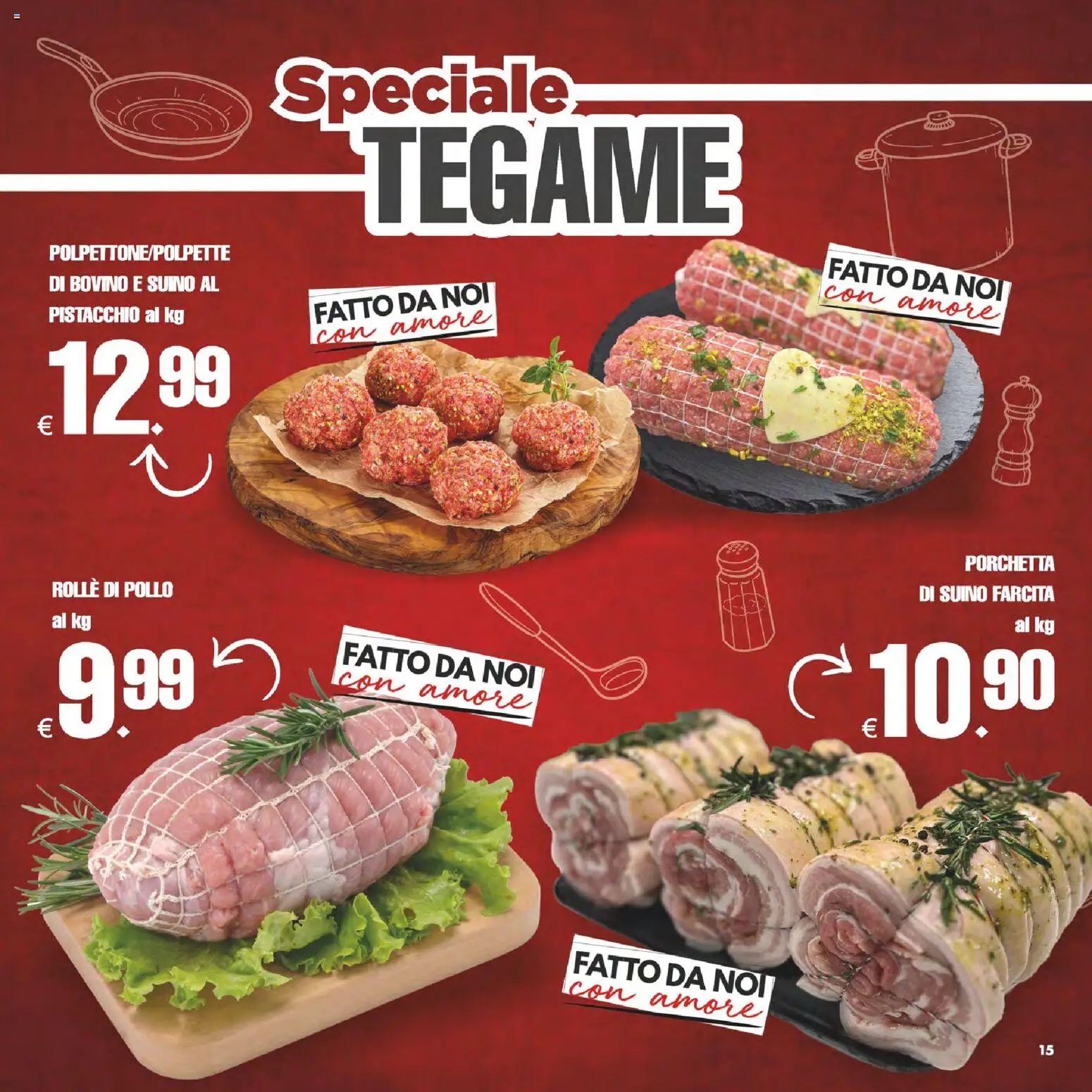 Volantino Decò del 14.11.2025 | Pagina: 15 | Prodotti: Bovino, Porchetta, Pollo, Suino