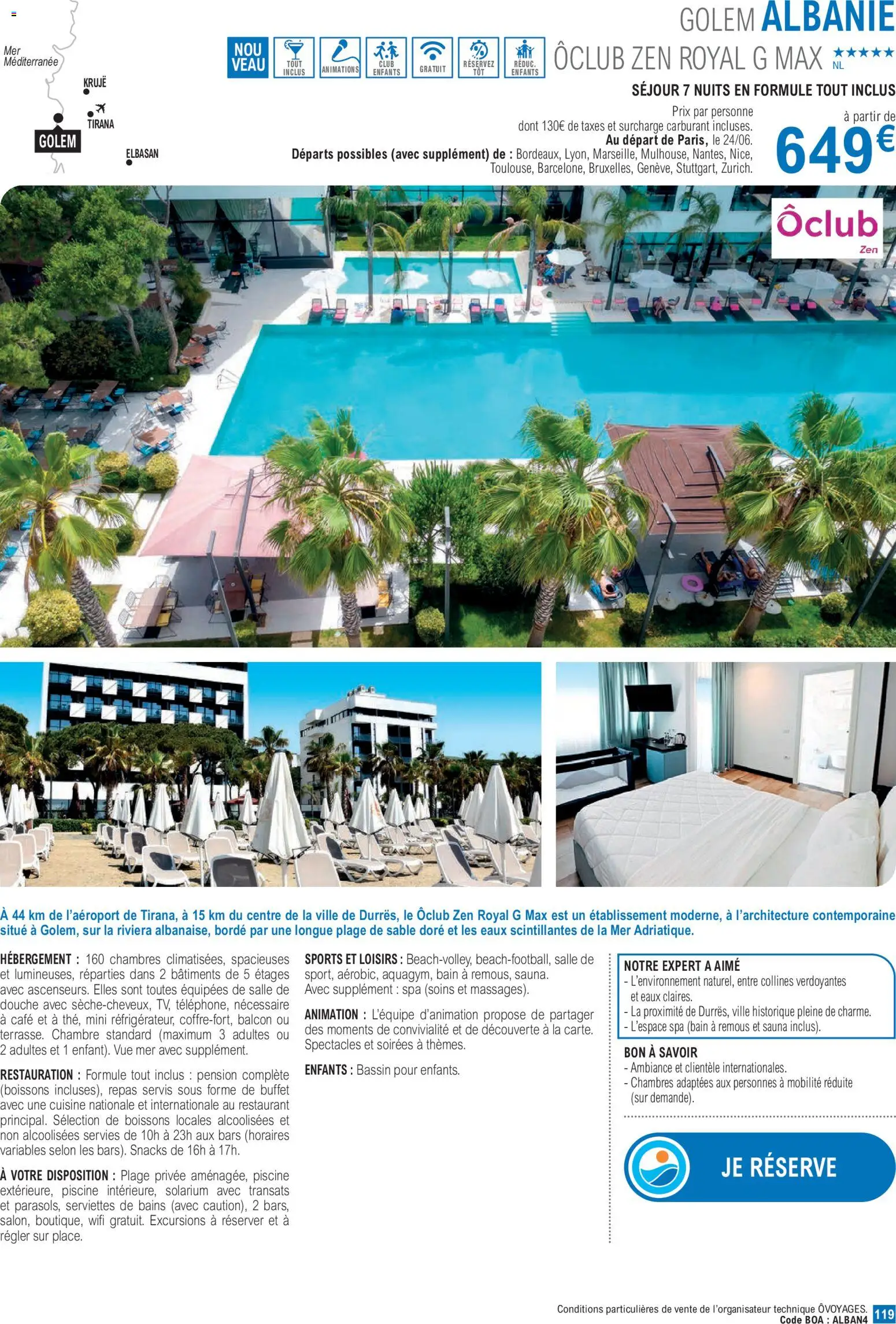 {H1} | Page: 119 | Produits: Buffet, Douche, Café