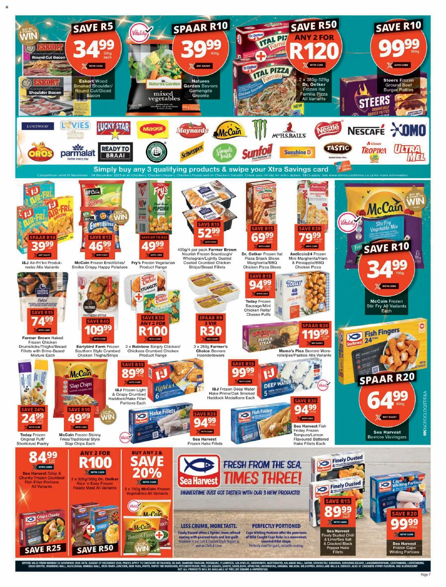 New Checkers catalogue – valid from 24.11.2025 | Page: 7 | Products: Chicken, Fish, Salt, Pepper