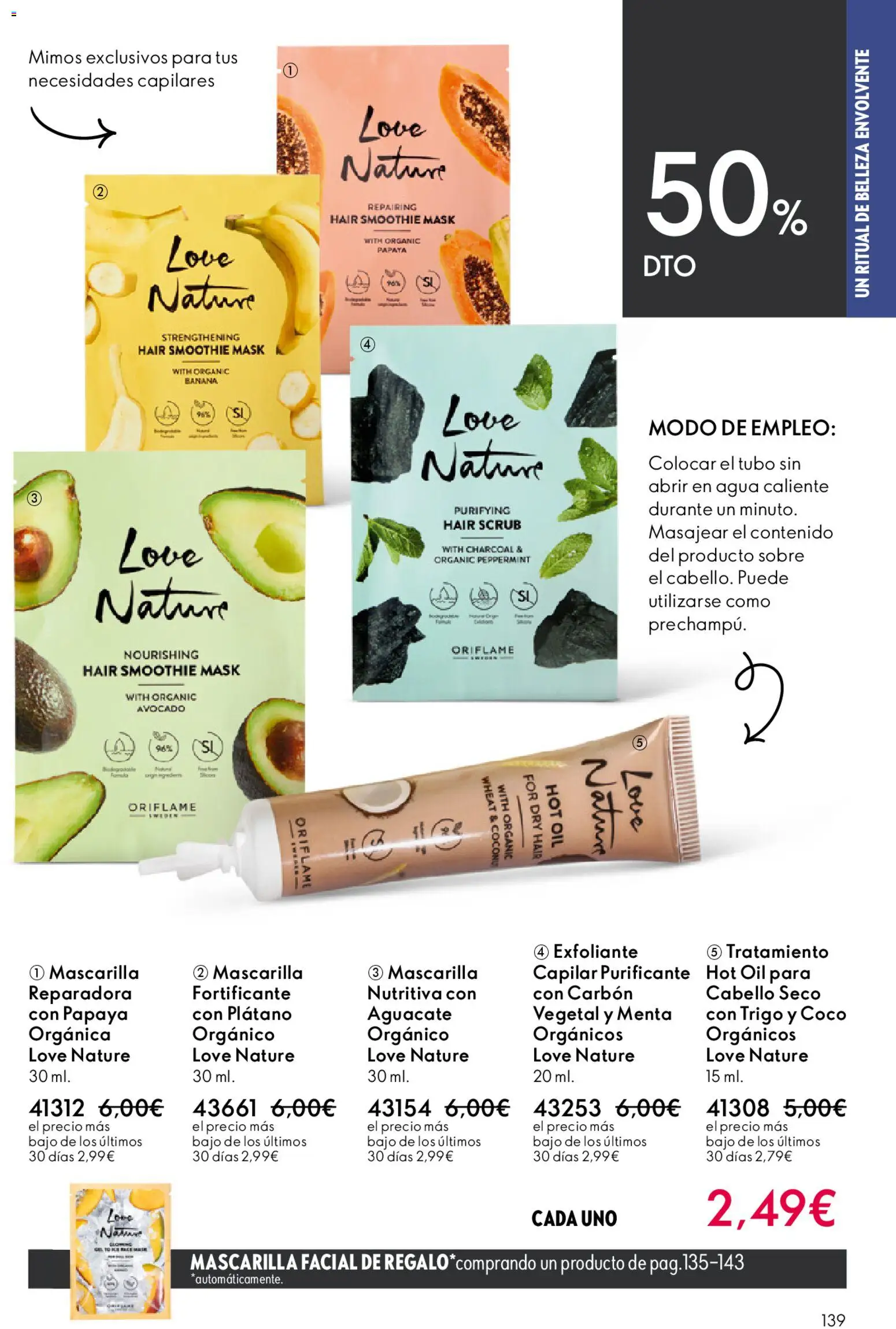 Oriflame - Catálogo Campaña 6 │ válido desde el 22.04.2026 | Página: 139 | Productos: Mascarilla facial, Τυρόπιτα, Γαύρος