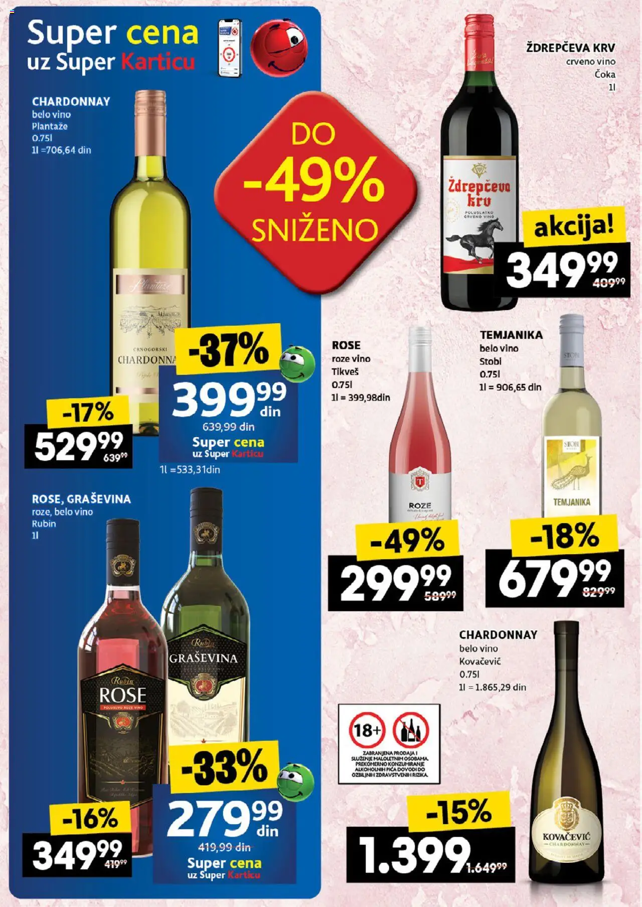 Idea katalog - važi od 03.07.2025 | Strana: 42 | Proizvode: Chardonnay, Crveno vino, Graševina, Belo vino