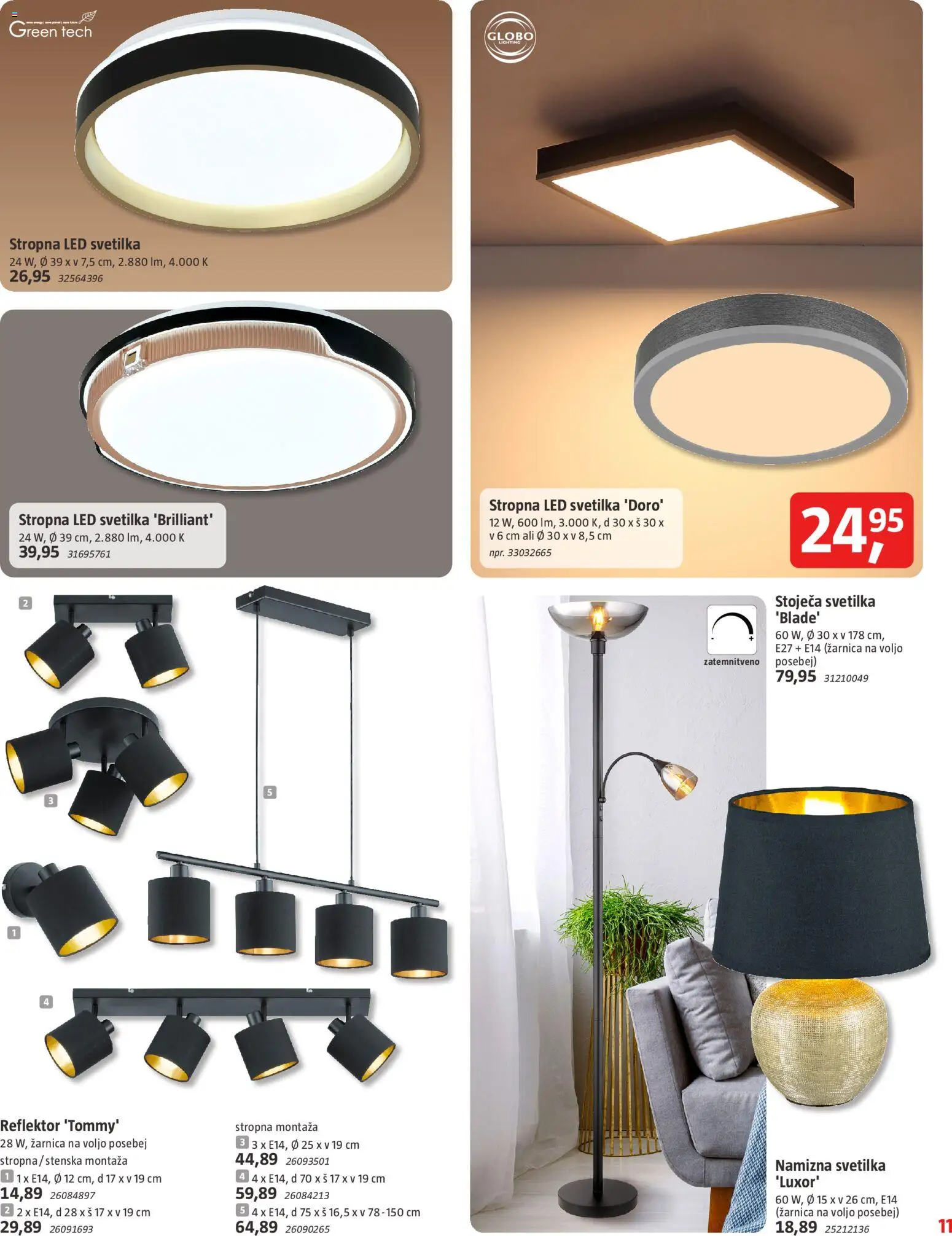 Novi Bauhaus katalog ponudbe – veljaven od 29.01.2026 | Stran: 11 | Izdelki: Led svetilka, Svetilka, Namizna svetilka