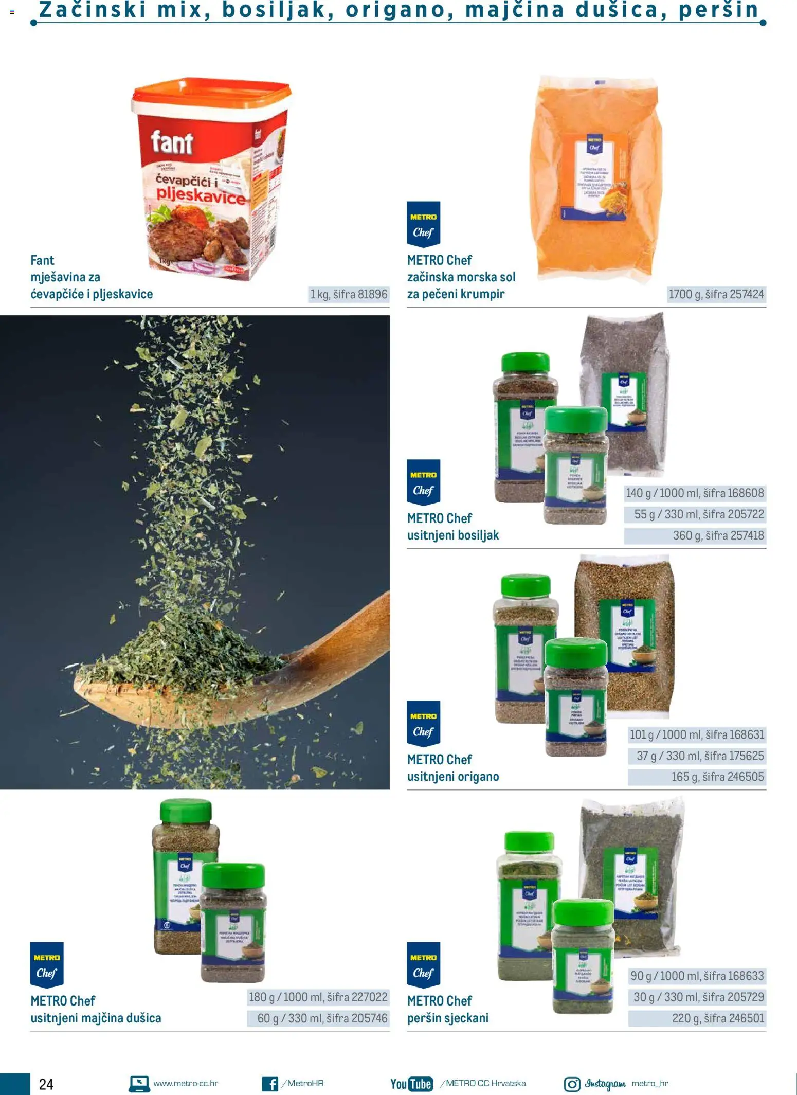 Metro katalog | vrijedi od 05.03.2026 | Stranica: 24 | Proizvodi: Krumpir, Pljeskavice, Sol, Ćevapčići