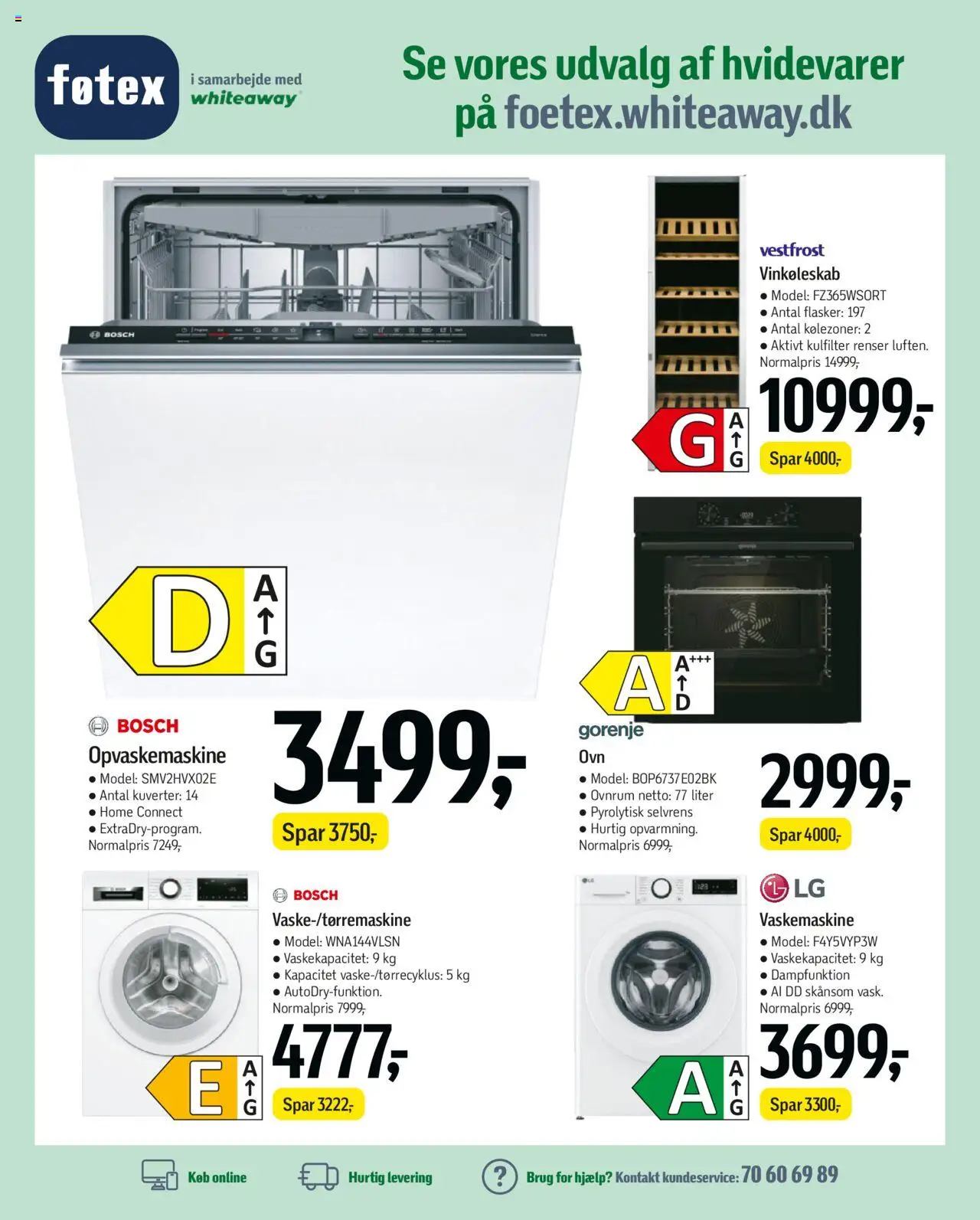 Føtex tilbudsavis – gyldig fra 10.10.2025 | Side: 70 | Produkter: Vaskemaskine, Opvaskemaskine