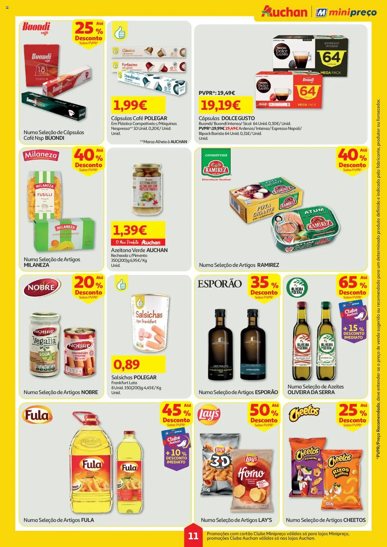 Auchan folheto │ válido de 31.07.2025 | Página: 11 | Produtos: Soja, Atum, Milaneza, Cápsulas café