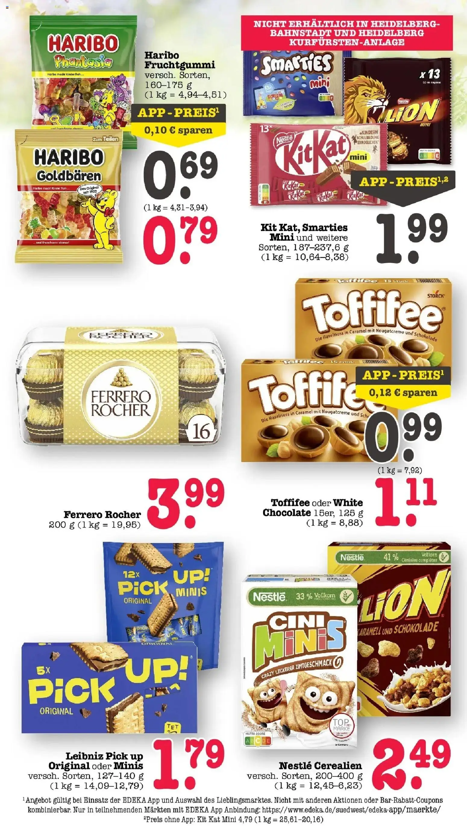 E center Prospekt Mannheim-Wohlgelegen	 – gültig ab 29.03.2026 | Seite: 51 | Produkte: Ferrero rocher, Haribo, Schokolade, Toffifee