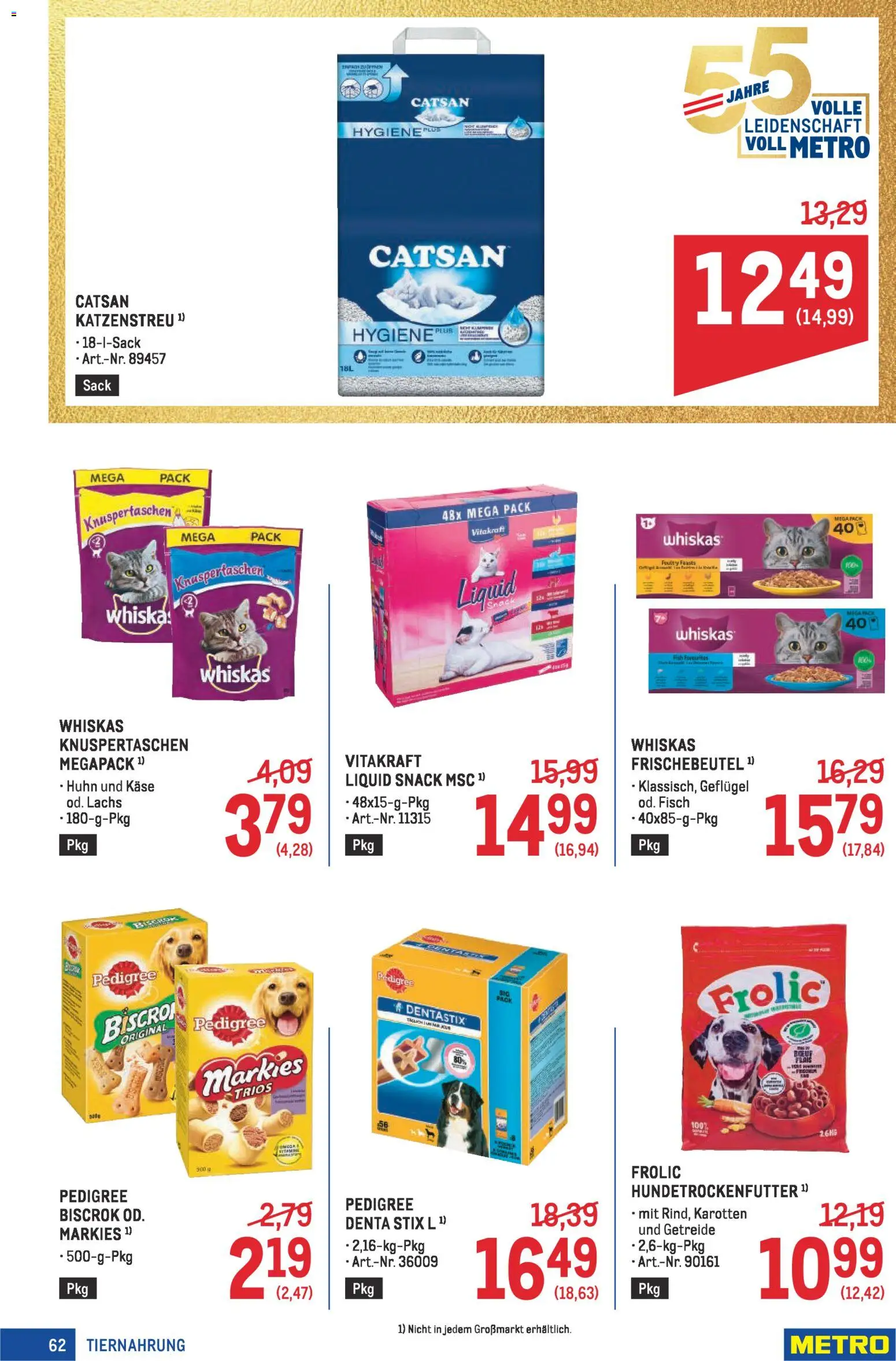 Metro angebote Profi gültig ab 16.04.2026 | Seite: 62 | Produkte: Getreide, Käse, Fisch