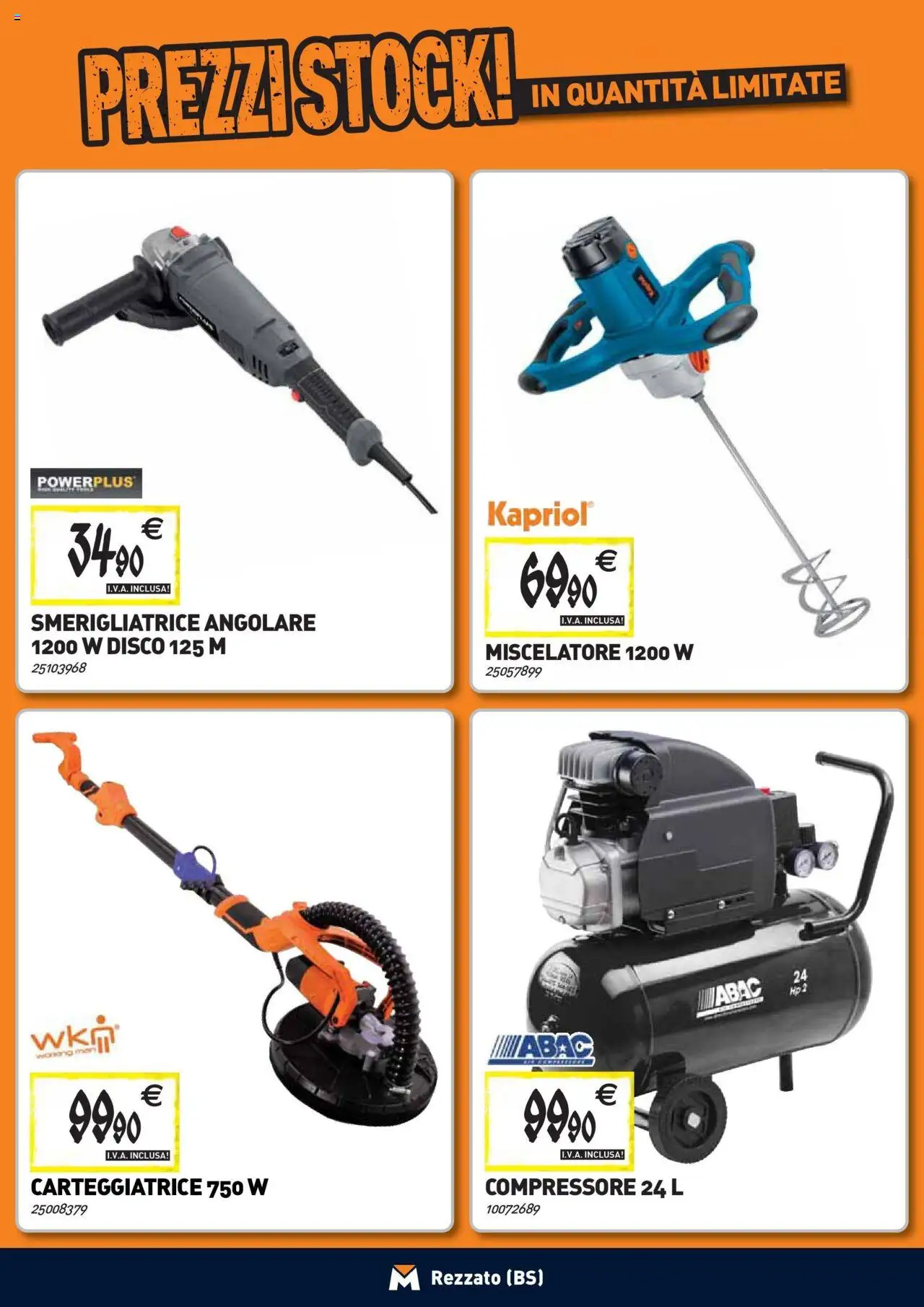 Volantino TECNOMAT del 27.08.2025 | Pagina: 21 | Prodotti: Compressore, Miscelatore, Disco, Smerigliatrice