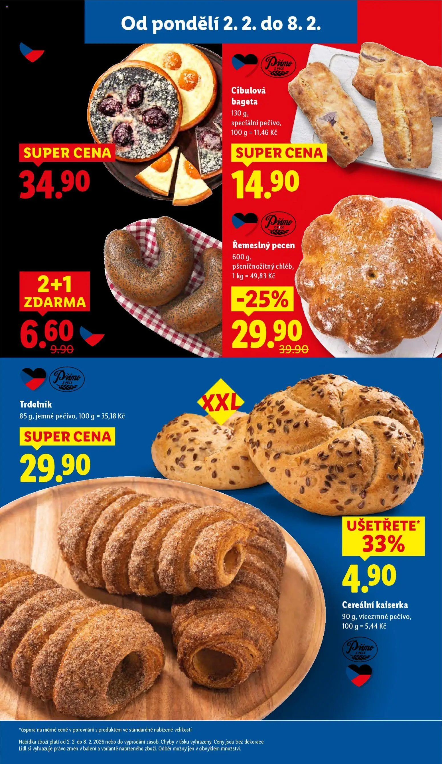 Lidl leták od 02.02.2026 | Strana: 15 | Produkty: Kaiserka, Chléb, Pečivo, Bageta
