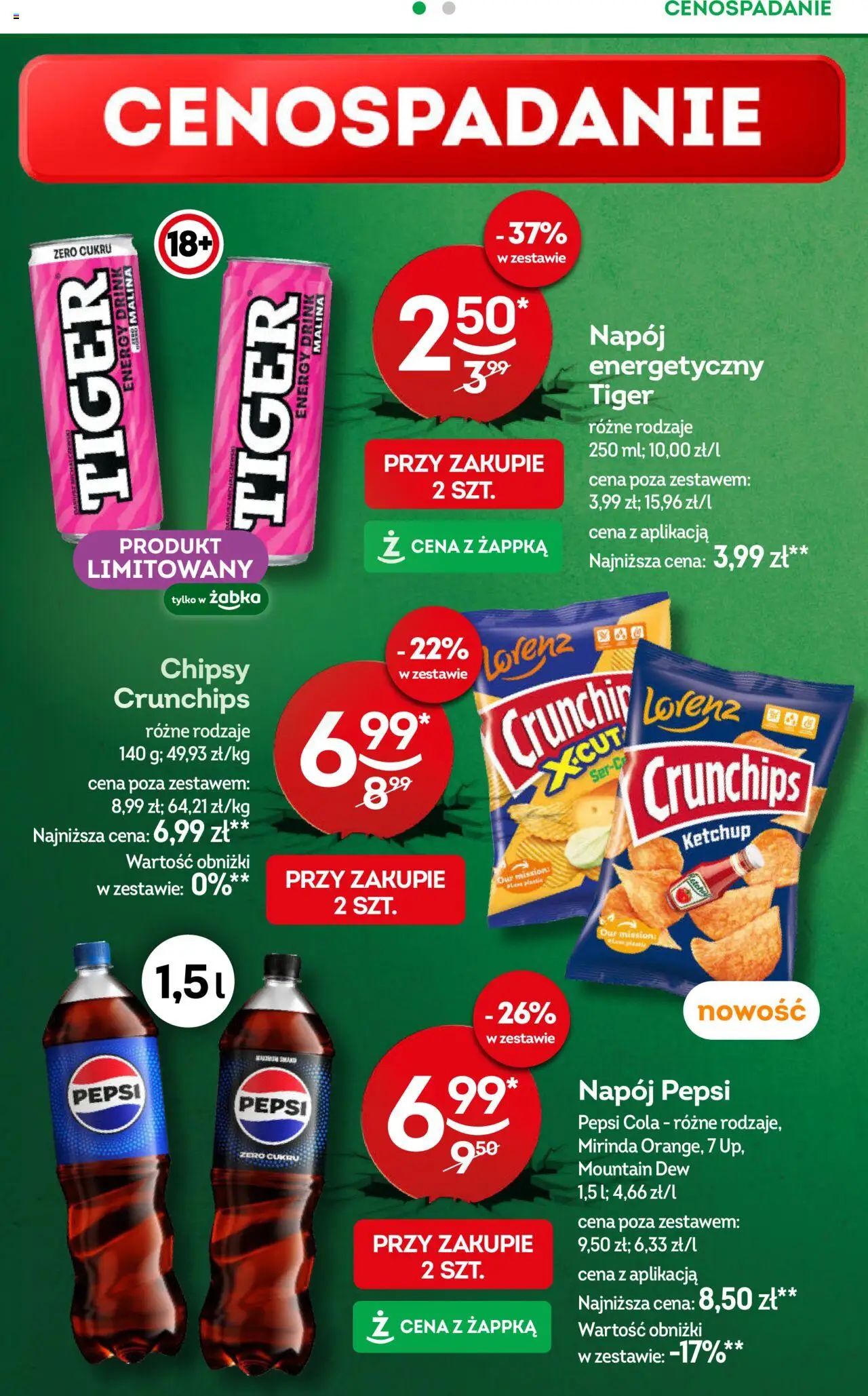 Żabka Gazetka od 10.09.2025 | Strona: 8 | Produkty: Malina, Chipsy, Ketchup, Pepsi