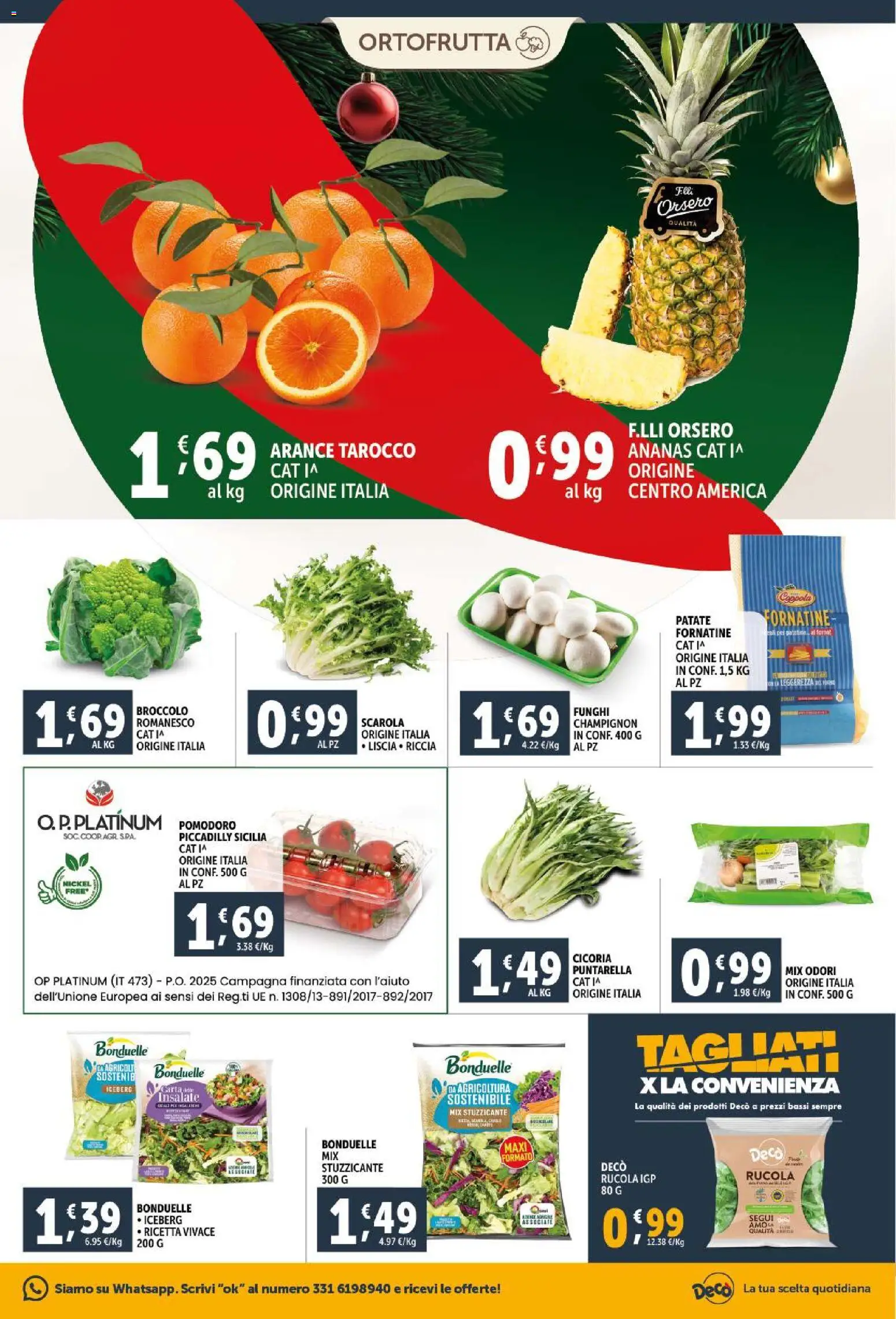 Volantino Decò del 15.12.2025 | Pagina: 13 | Prodotti: Arance, Patate, Pomodoro, Funghi