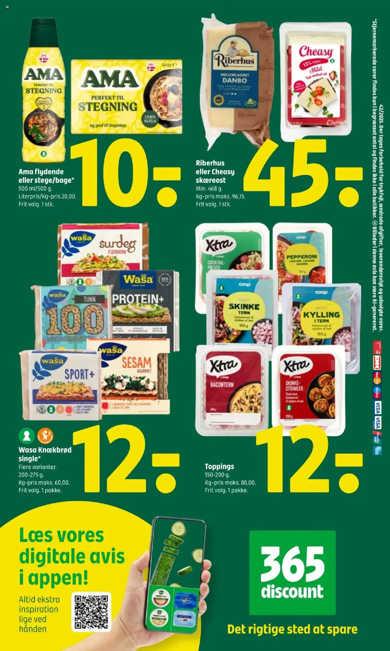 Coop 365 tilbudsavis – gyldig fra 16.10.2025 | Side: 7 | Produkter: Mælk, Pølser, Skinke, Knækbrød