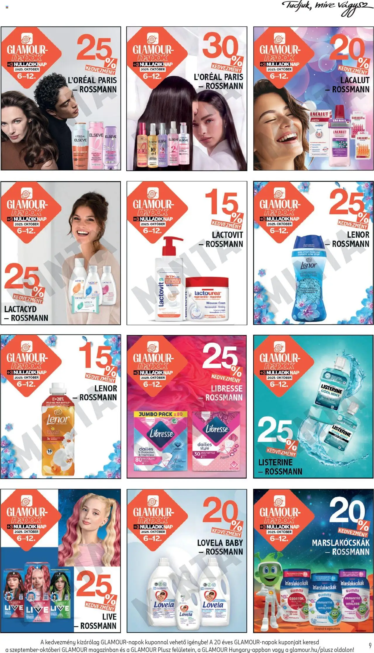 Rossmann akciós ujság - amely érvényes a következő dátumtól: 06.10.2025 | Oldal: 9 | Termékek: Szájvíz