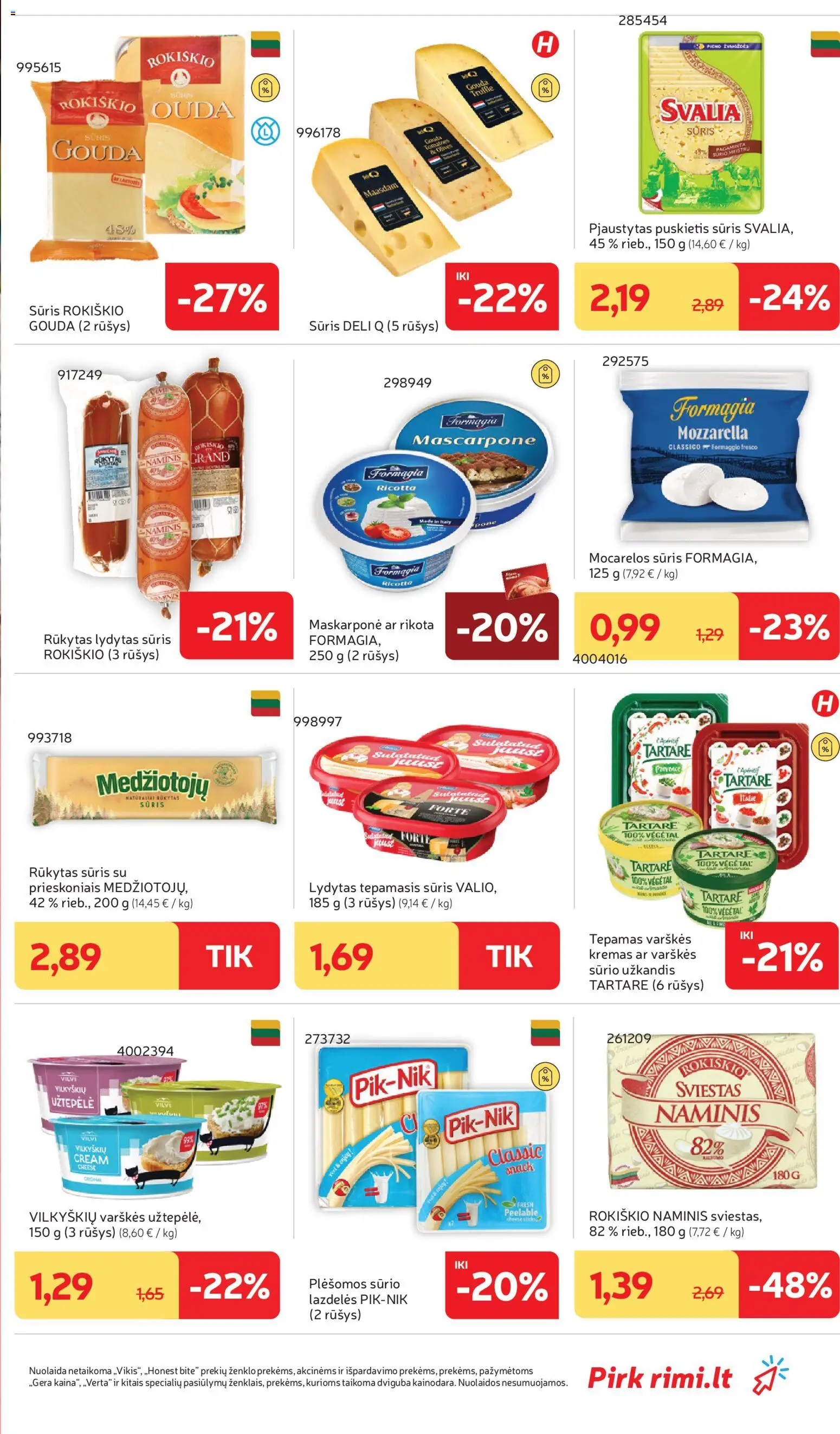 Rimi akcijos nuo 10.03.2026 | Puslapis: 25 | Prekių: Užtepėlė, Kremas, Sviestas, Lydytas sūris