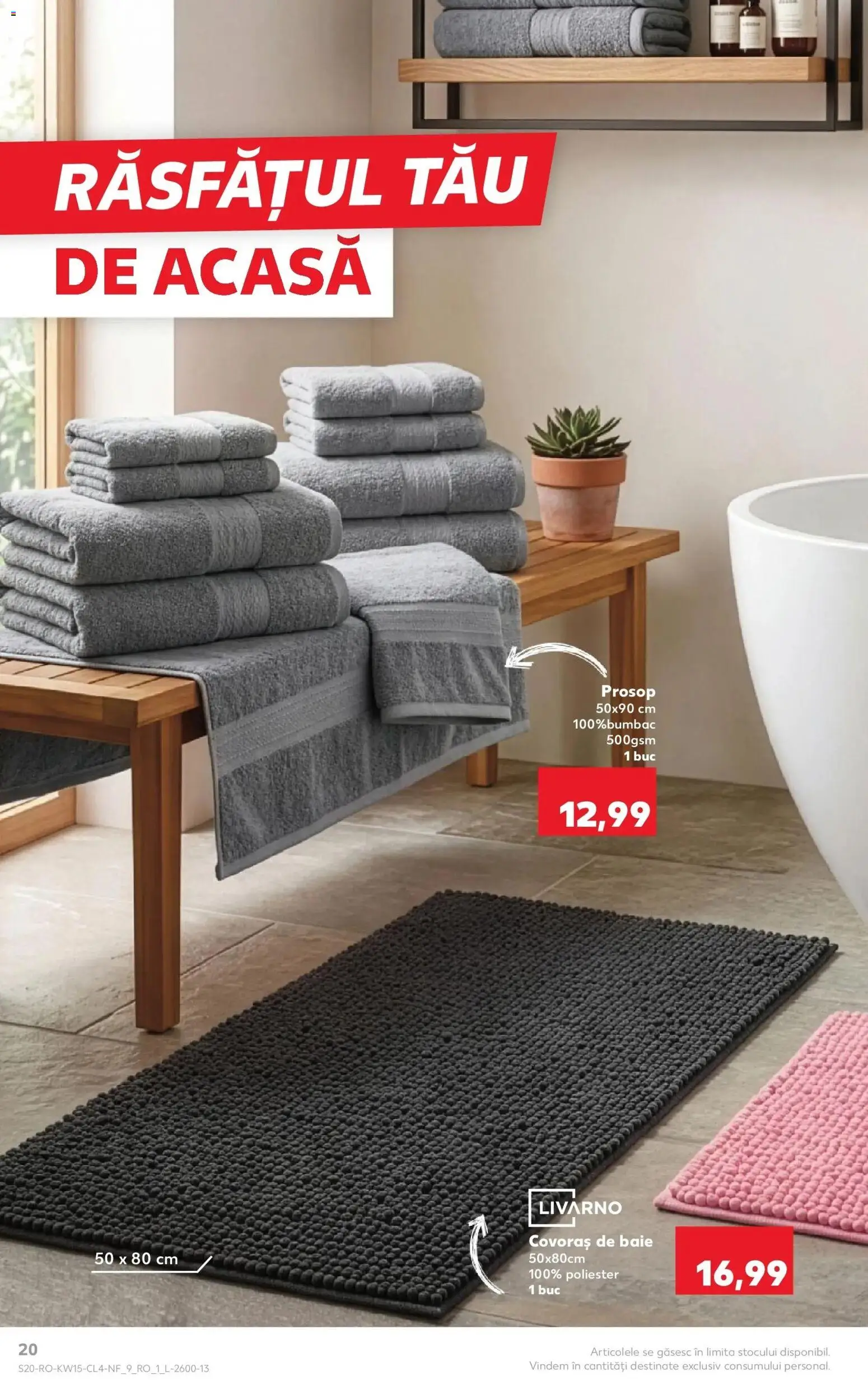 Noul catalog Kaufland – valabil de la 08.04.2026 | Pagină: 20 | Produse: Covoraș de baie