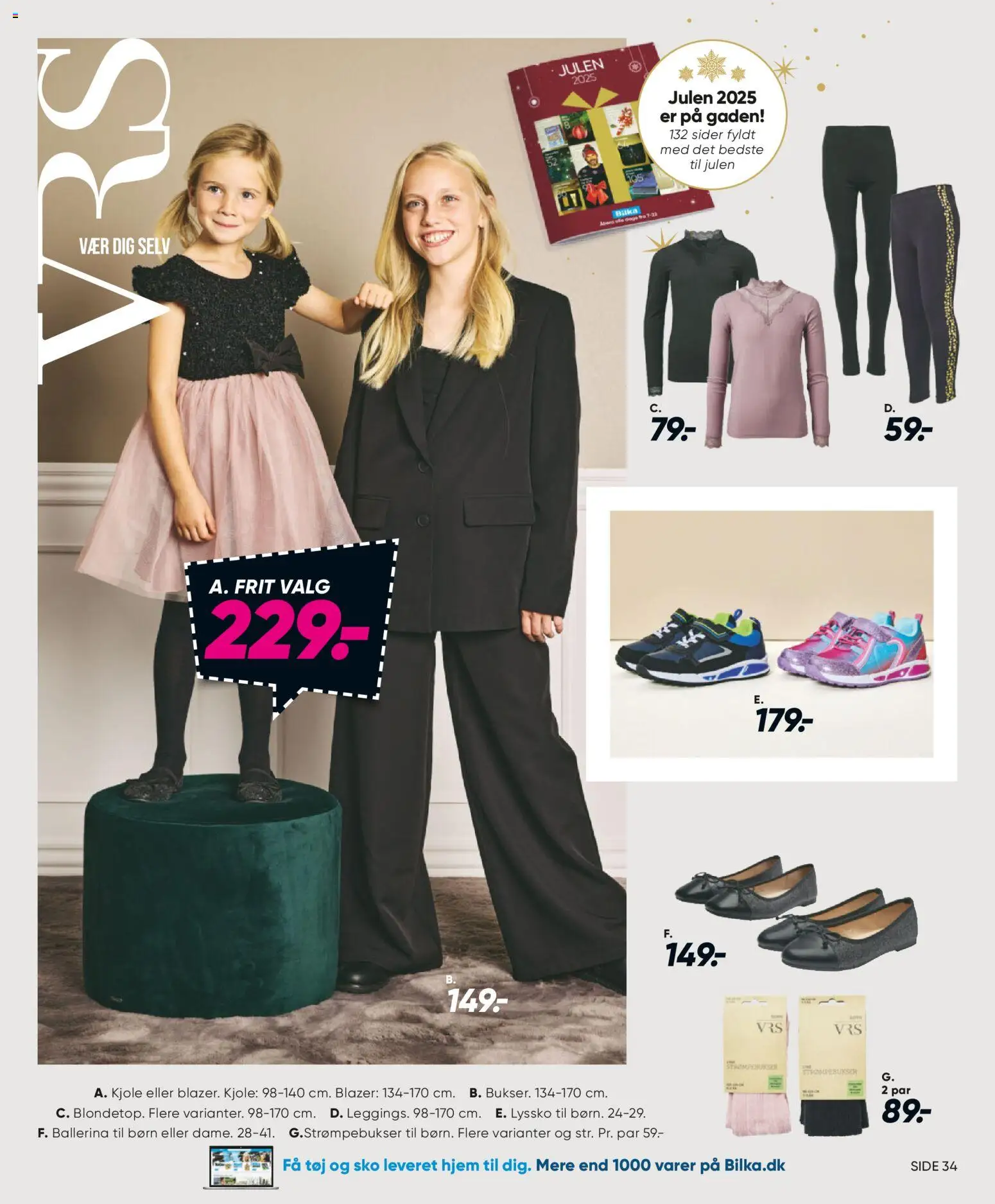 Bilka tilbudsavis – gyldig fra 21.11.2025 | Side: 54 | Produkter: Blazer, Kjole, Strømpebukser, Tøj