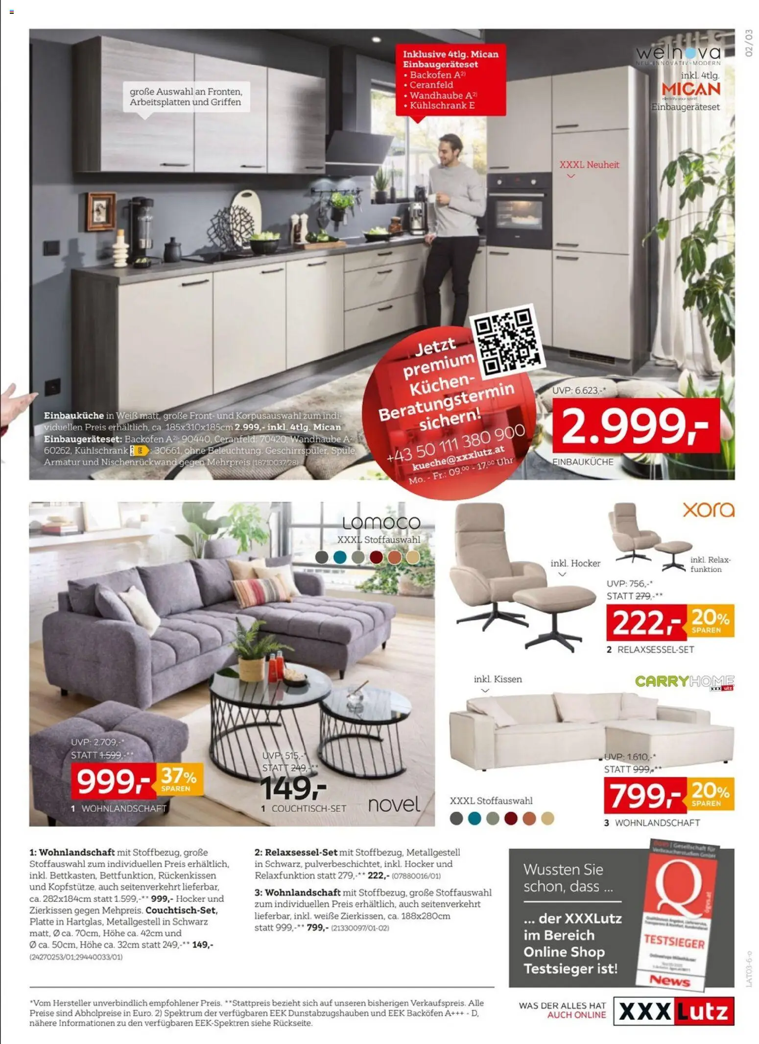 XXXLutz Sparen mit Eurovision-Joker!  gültig ab 10.03.2026 | Seite: 3 | Produkte: Uhr, Kühlschrank, Kissen