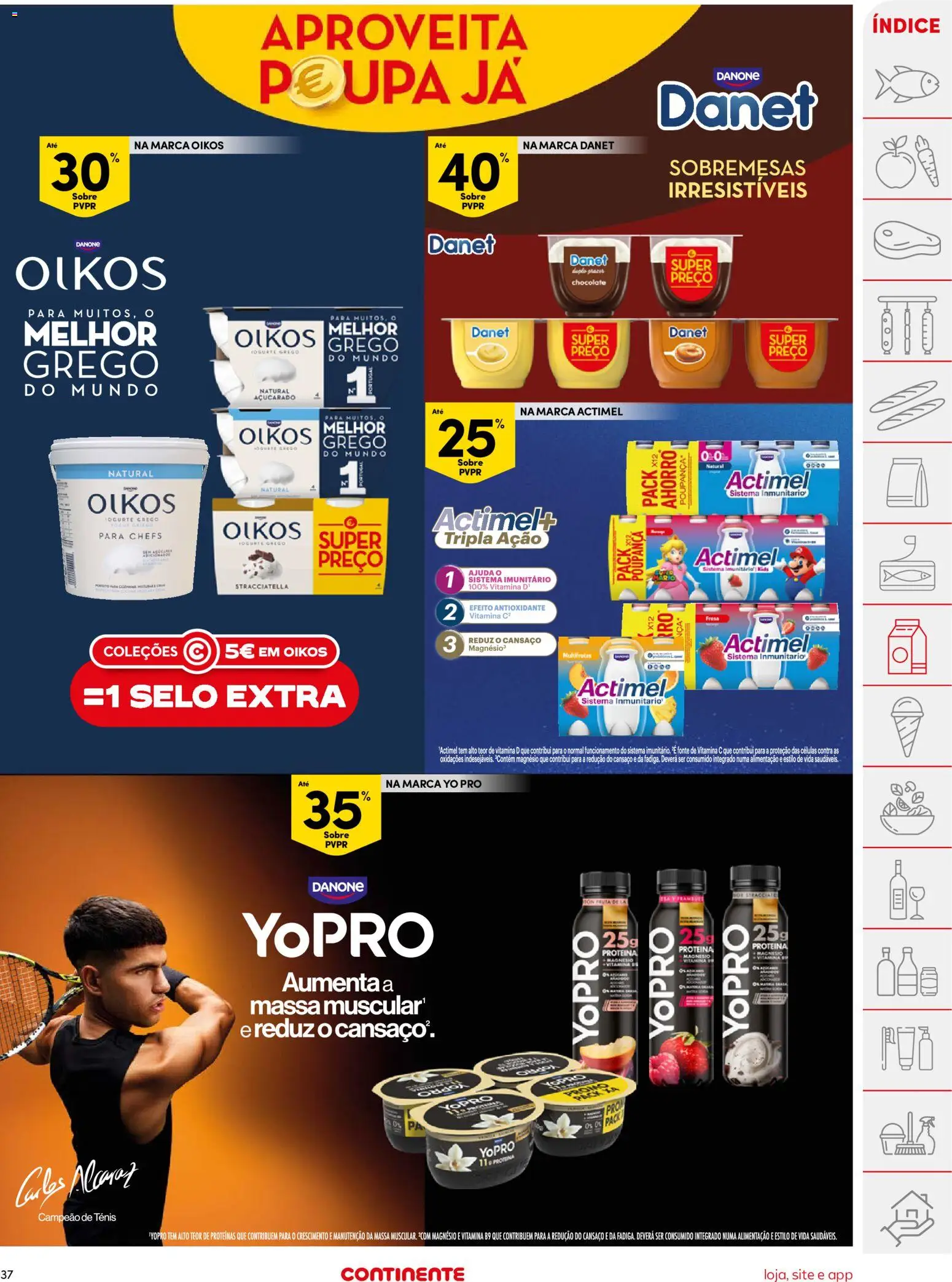 Continente folheto │ válido de 16.12.2025 | Página: 37 | Produtos: Iogurte, Vitamina c, Massa, Proteina