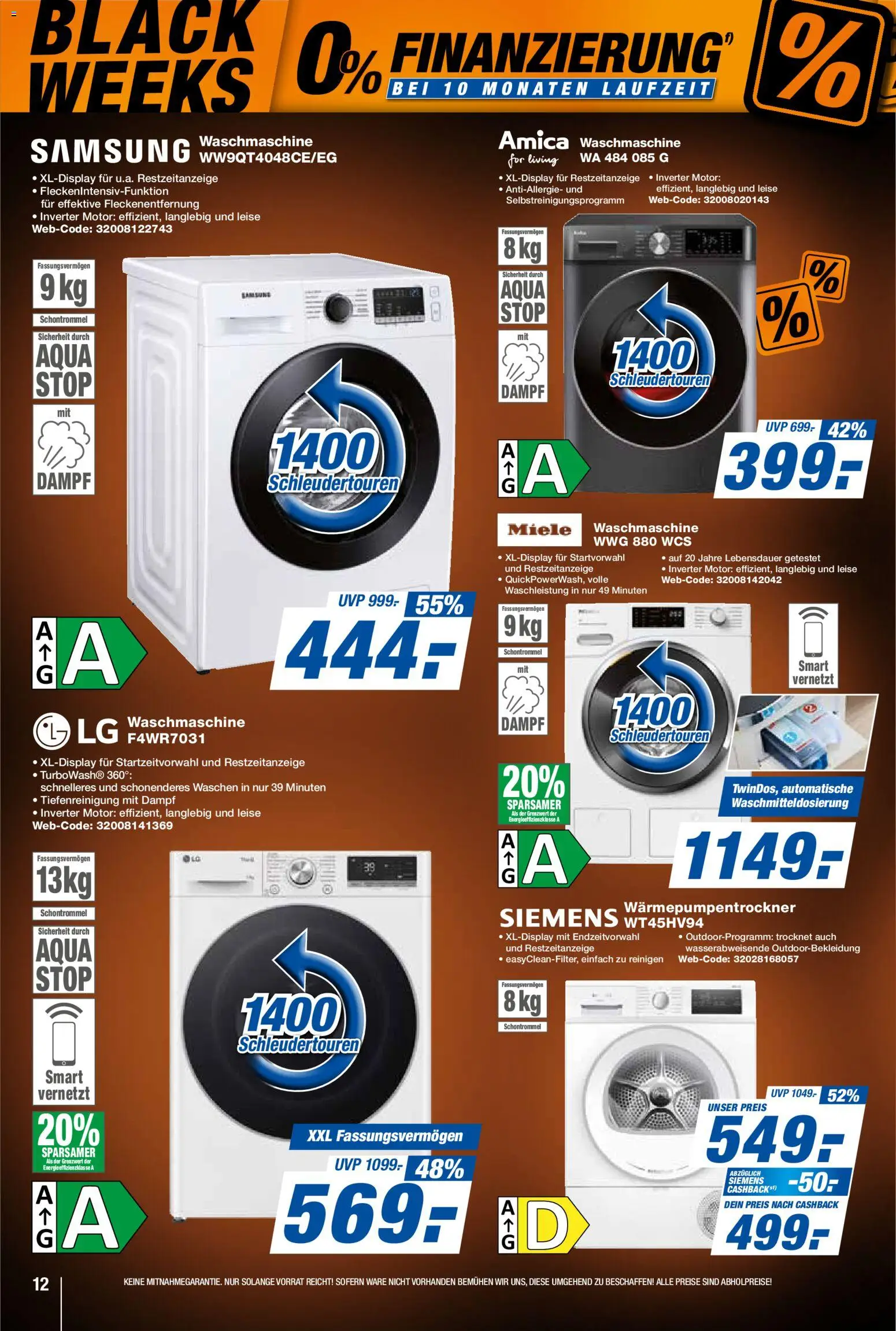 Expert - Black Friday – gültig ab 07.11.2025 | Seite: 12 | Produkte: Miele, Siemens, Waschmaschine, Samsung