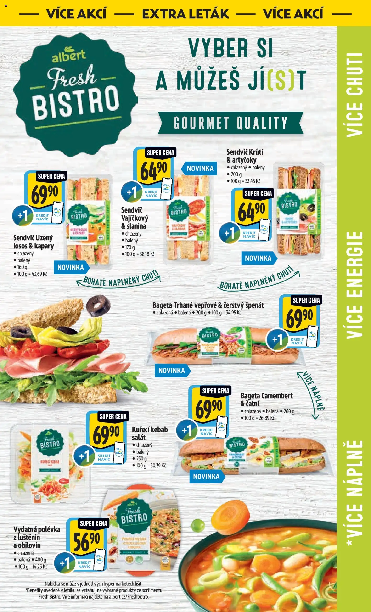 Albert leták - Hypermarket od 01.04.2026 | Strana: 53 | Produkty: Salát, Losos, Kebab, Bageta
