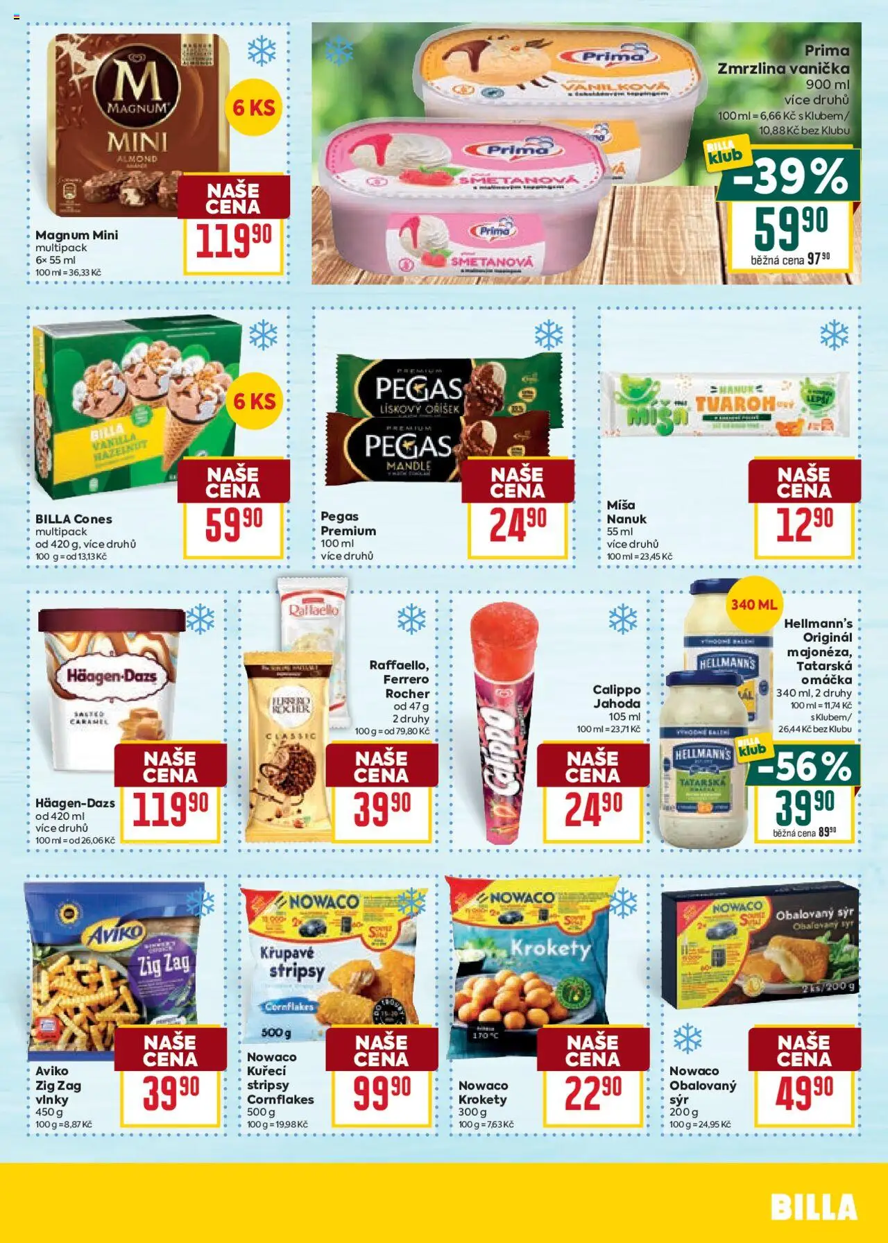 Billa Velký leták od 20.08.2025 | Strana: 16 | Produkty: Cornflakes, Nanuk, Zmrzlina, Mandle