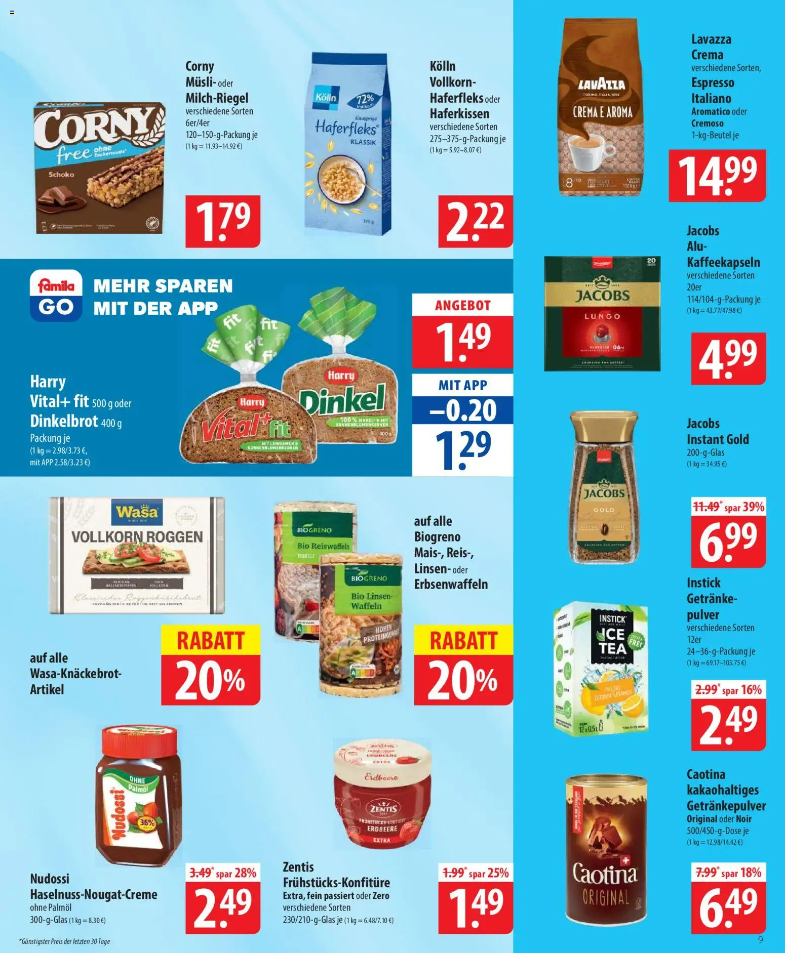 Famila Prospekt 	 – gültig ab 07.04.2026 | Seite: 9 | Produkte: Musli, Kolln, Waffeln, Reis