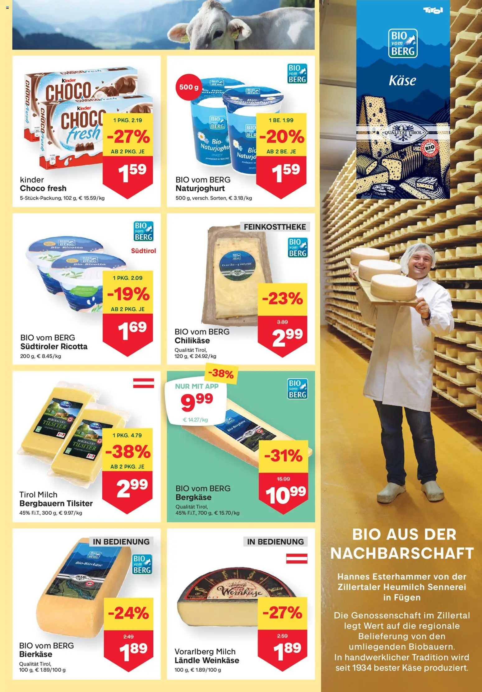 MPREIS Flugblatt gültig ab 22.01.2026 | Seite: 5 | Produkte: Milch, Käse