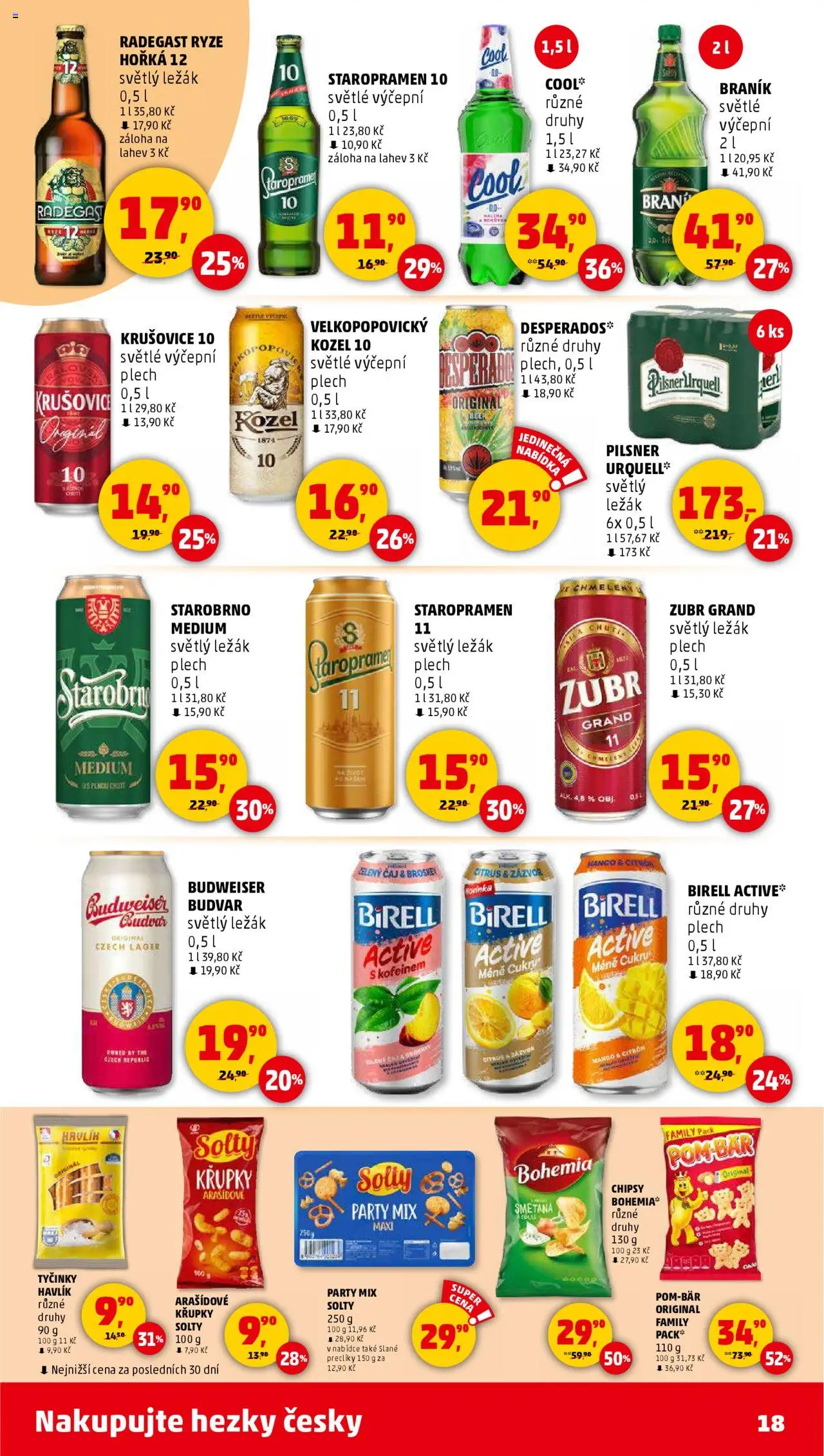 Penny Market leták - Čtvrtečník od 12.06.2025 | Strana: 18 | Produkty: Starobrno, Citron, Křupky, Velkopopovický Kozel 10