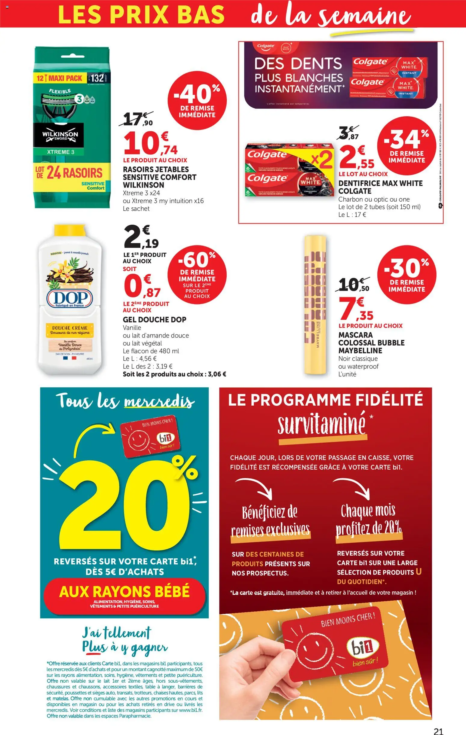 {H1} | Page: 21 | Produits: Dentifrice, Table, Lait, Crème