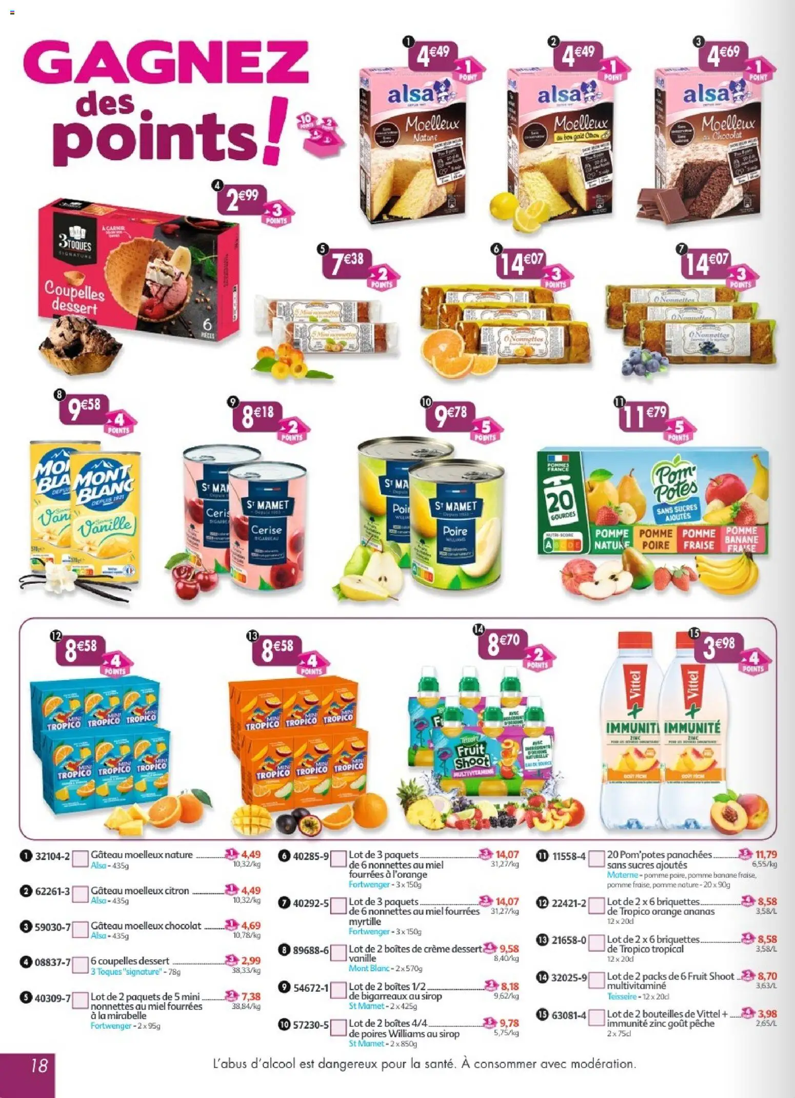 {H1} | Page: 18 | Produits: Orange, Miel, Ananas, Crème