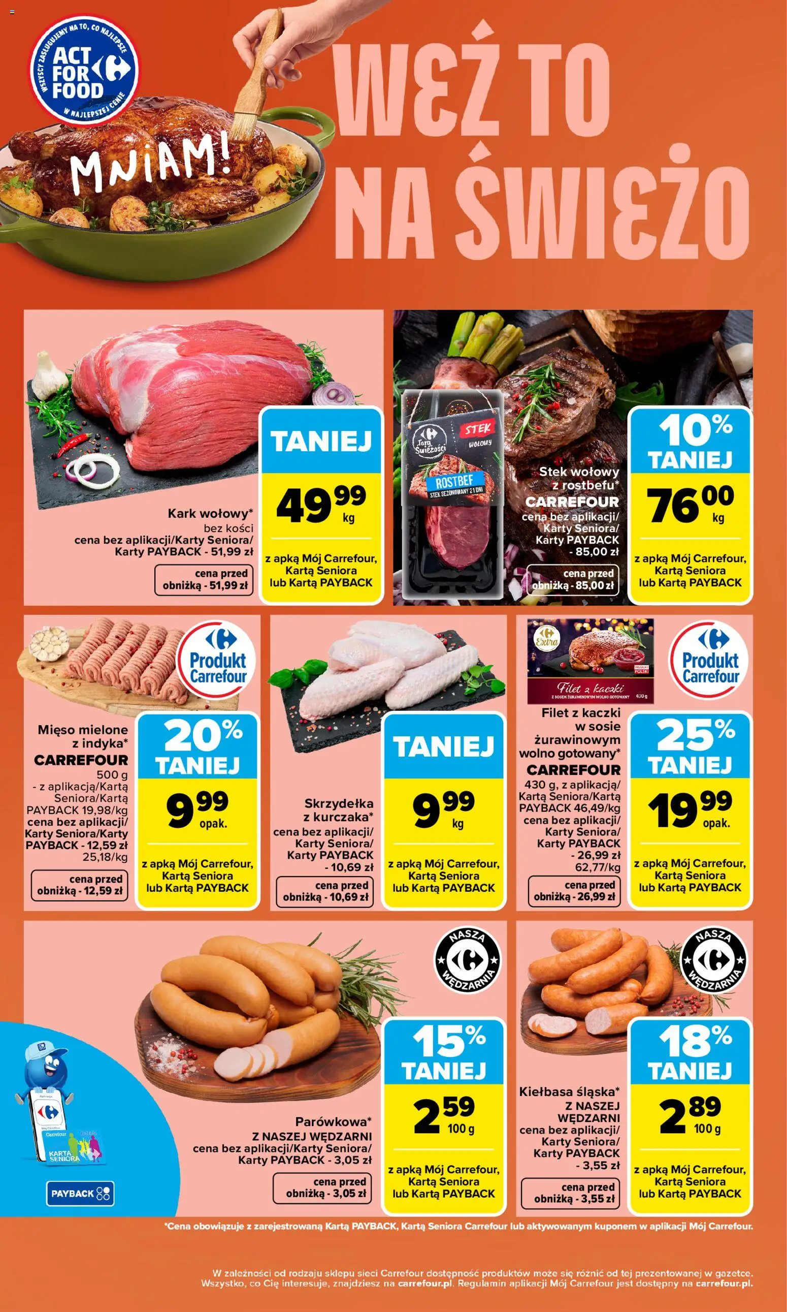 Carrefour gazetka - Weź to na świeżo od 07.04.2026 | Strona: 2 | Produkty: Kiełbasa, Karta, Mięso, Mięso mielone